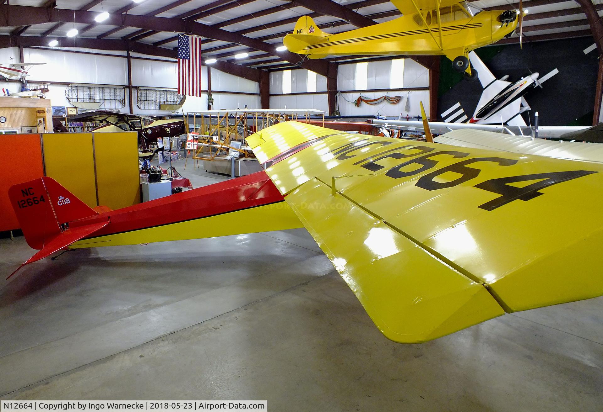 N12664, 1932 Piper E-2 C/N 36, Taylor E-2 Cub at the Western North Carolina Air Museum, Hendersonville NC