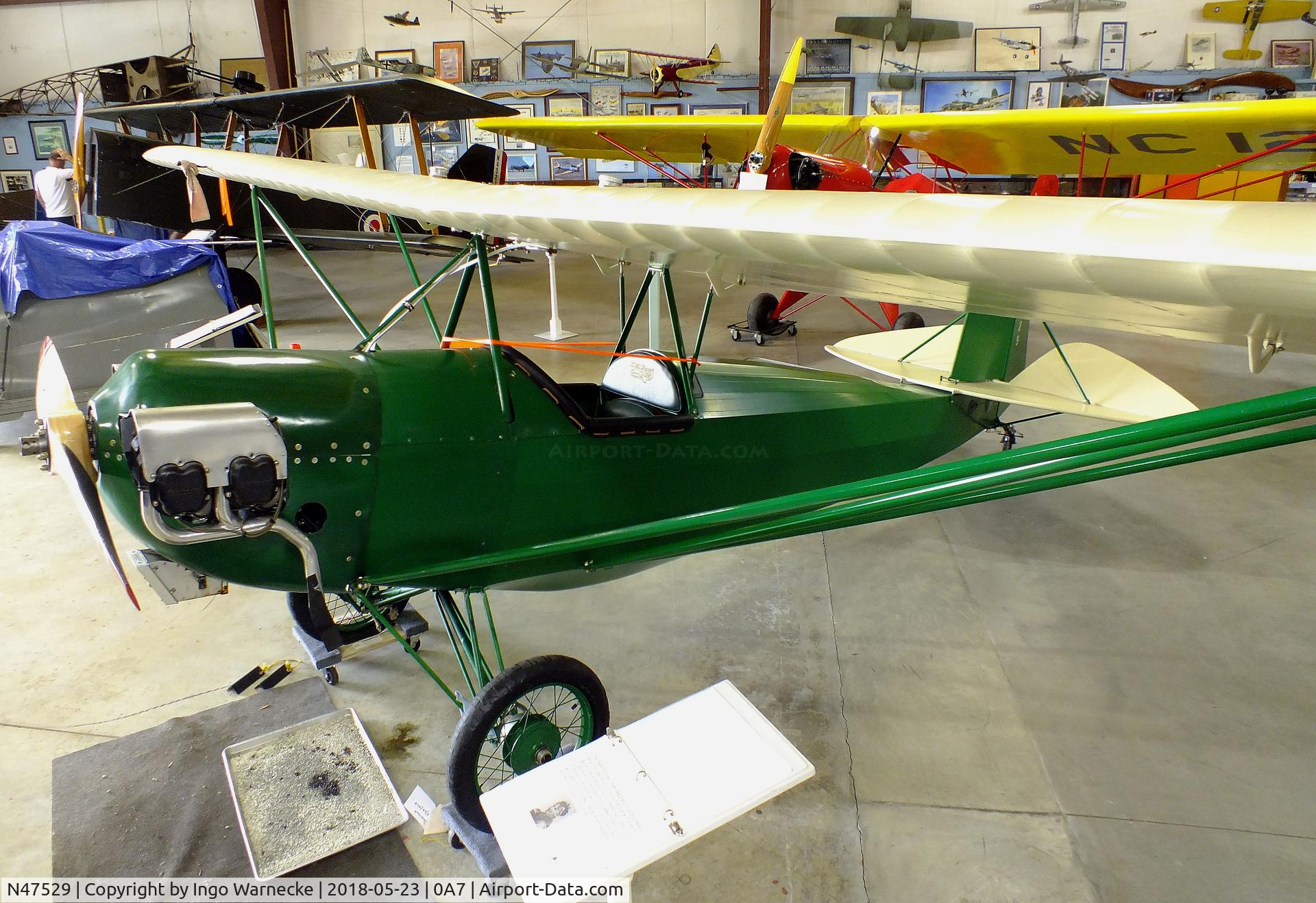 N47529, Museum Acft Flyers Assoc LNB-4 C/N 121033, Heath (Museum Aircraft Flyers Assoc.) LNB-4 Parasol at the Western North Carolina Air Museum, Hendersonville NC