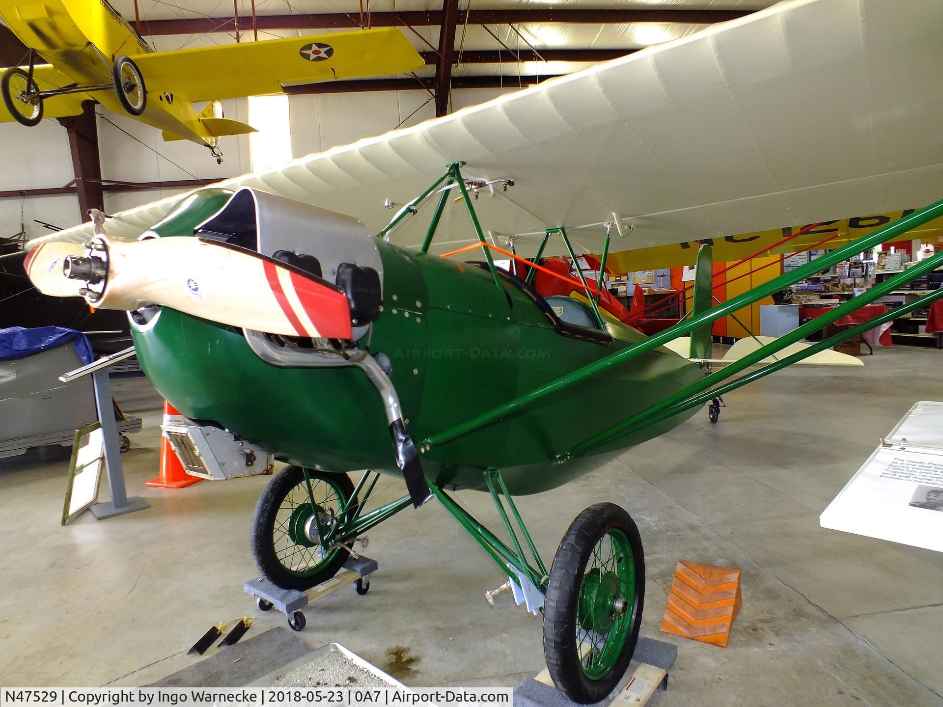 N47529, Museum Acft Flyers Assoc LNB-4 C/N 121033, Heath (Museum Aircraft Flyers Assoc.) LNB-4 Parasol at the Western North Carolina Air Museum, Hendersonville NC