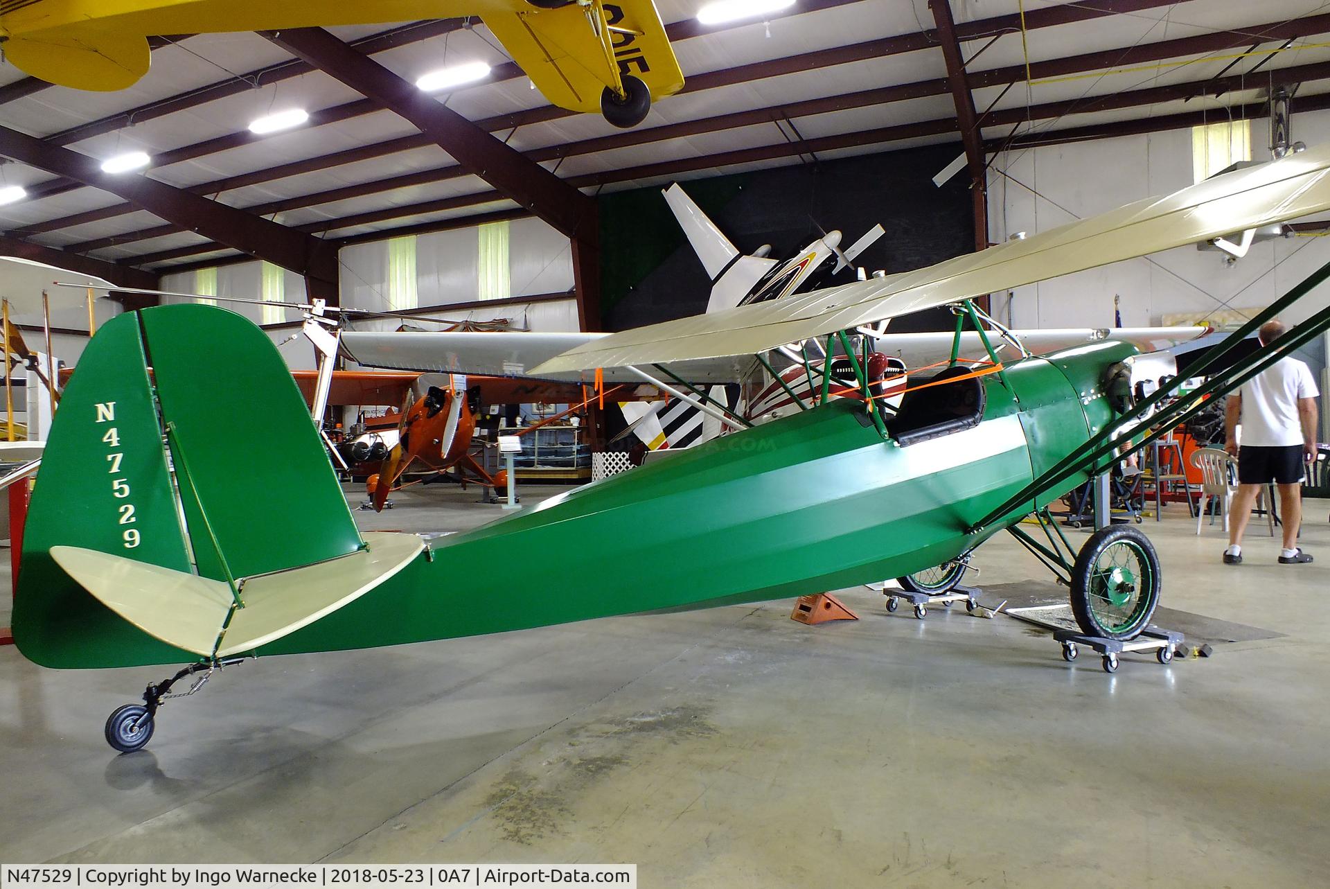 N47529, Museum Acft Flyers Assoc LNB-4 C/N 121033, Heath (Museum Aircraft Flyers Assoc.) LNB-4 Parasol at the Western North Carolina Air Museum, Hendersonville NC