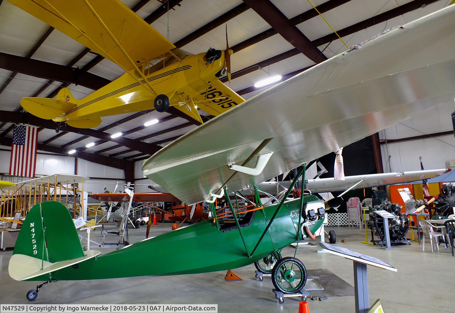 N47529, Museum Acft Flyers Assoc LNB-4 C/N 121033, Heath (Museum Aircraft Flyers Assoc.) LNB-4 Parasol at the Western North Carolina Air Museum, Hendersonville NC