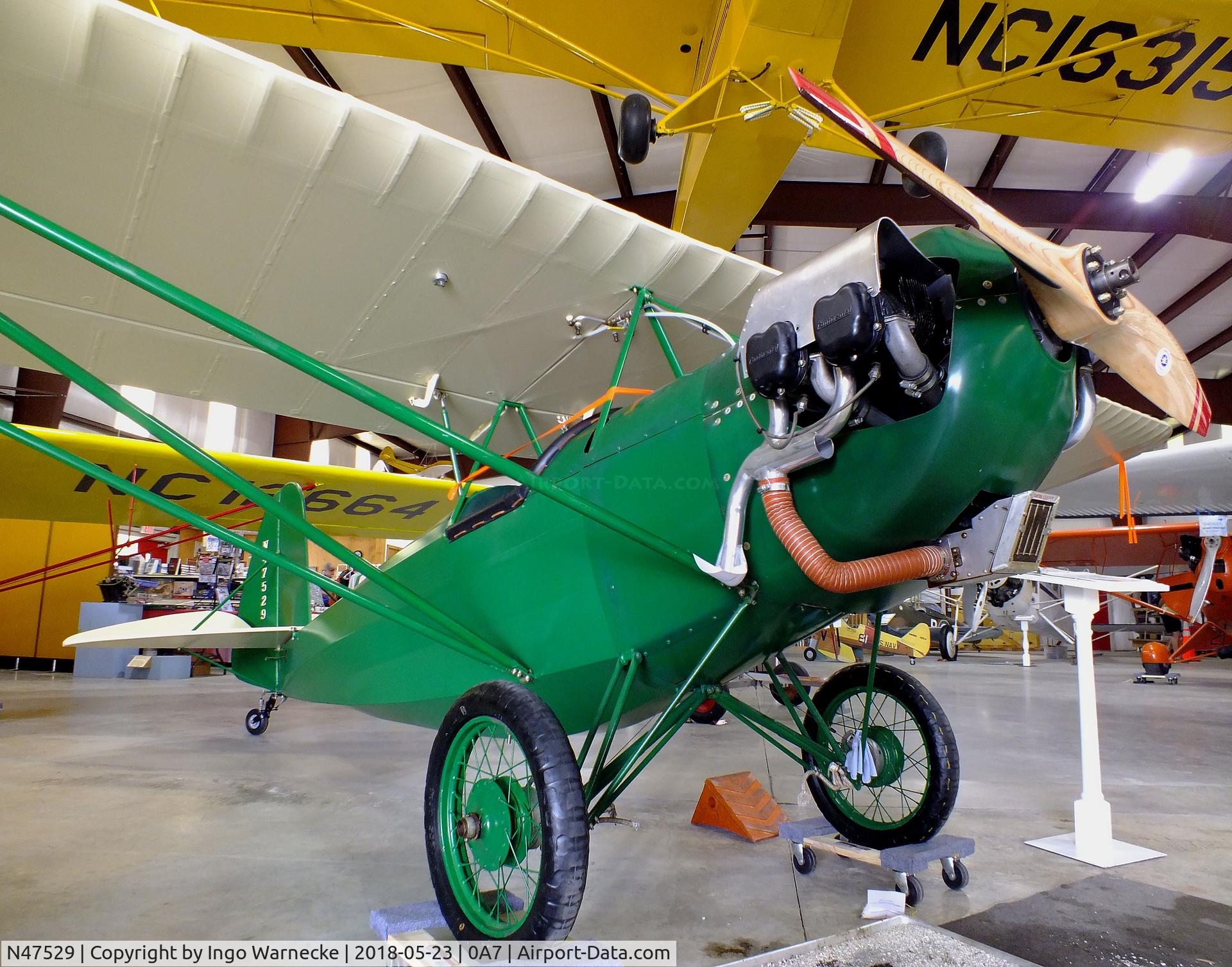 N47529, Museum Acft Flyers Assoc LNB-4 C/N 121033, Heath (Museum Aircraft Flyers Assoc.) LNB-4 Parasol at the Western North Carolina Air Museum, Hendersonville NC