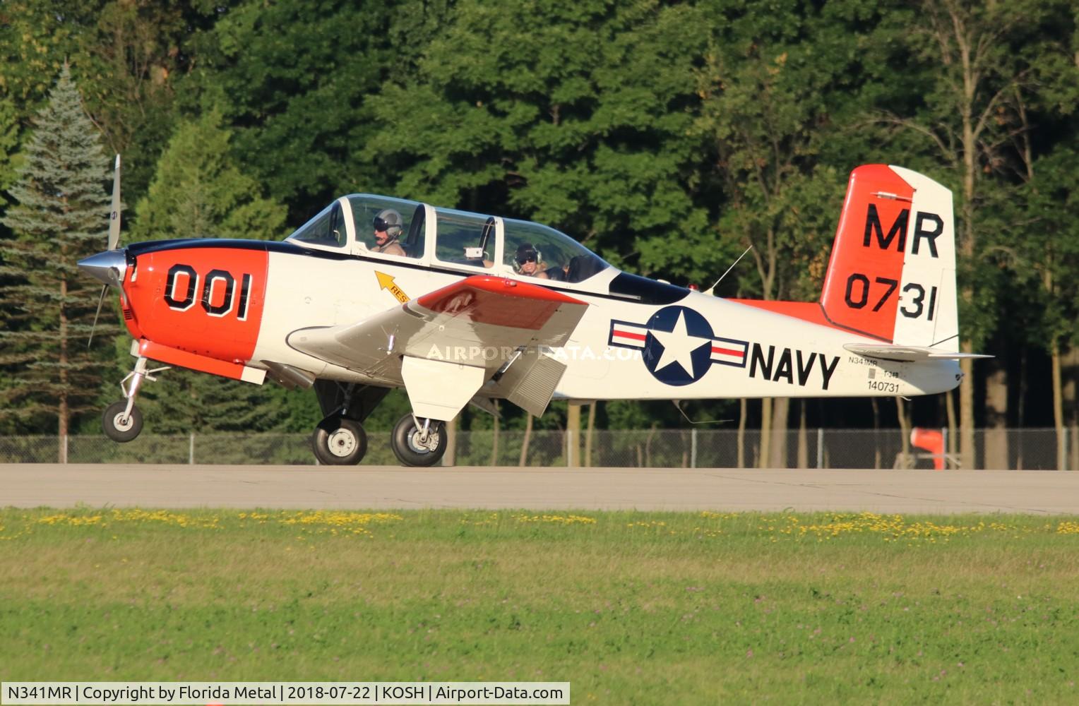 N341MR, 1955 Beech D-45 (T-34B) Mentor C/N BG-65, OSH 2018