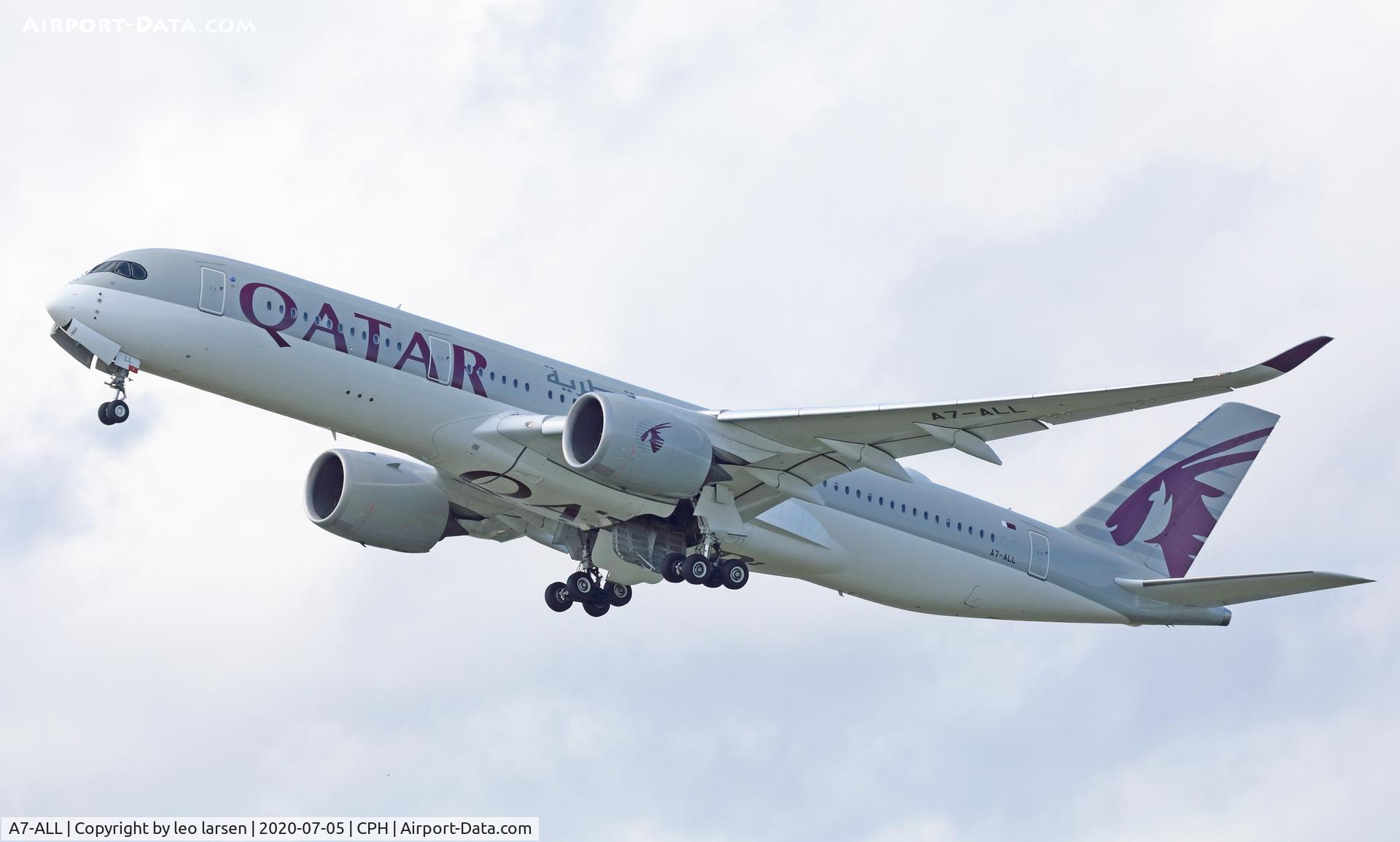 A7-ALL, 2016 Airbus A350-941 C/N 036, Copenhagen 5.7.2020