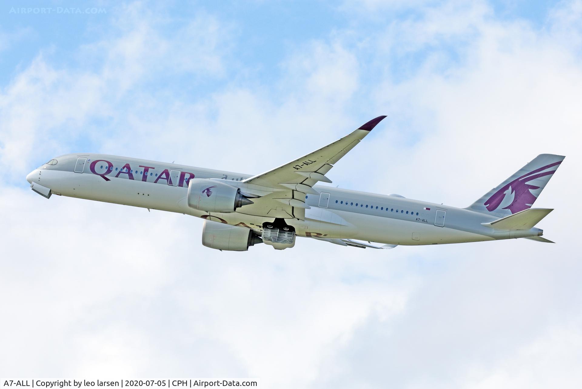A7-ALL, 2016 Airbus A350-941 C/N 036, Copenhagen 5.7.2020