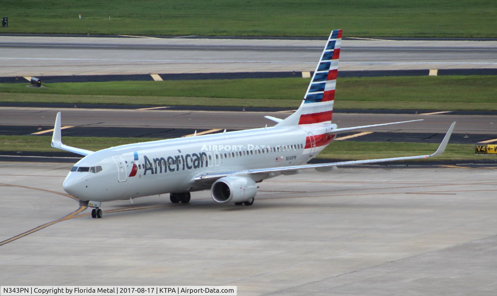 N343PN, 2017 Boeing 737-823 C/N 31270, TPA 2017