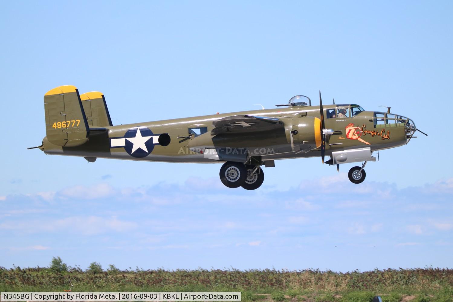 N345BG, 1944 North American TB-25N Mitchell C/N 108-47531, Cleveland 2016