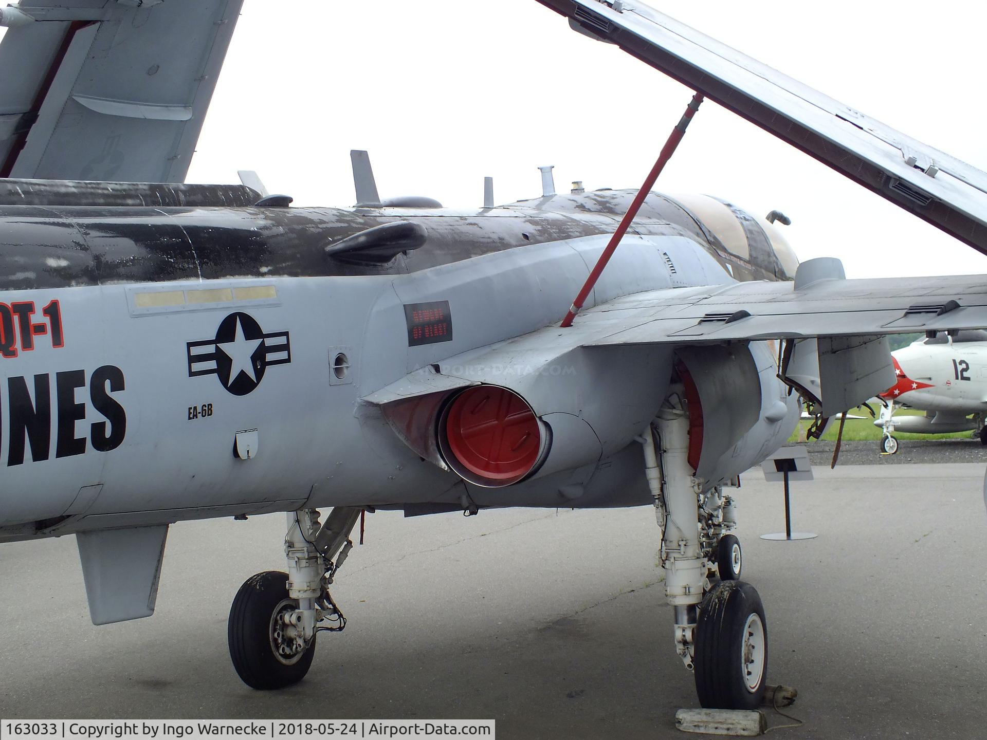 163033, Grumman EA-6B-115-GR Prowler C/N P-126, Grumman EA-6B Prowler at the Hickory Aviation Museum, Hickory NC
