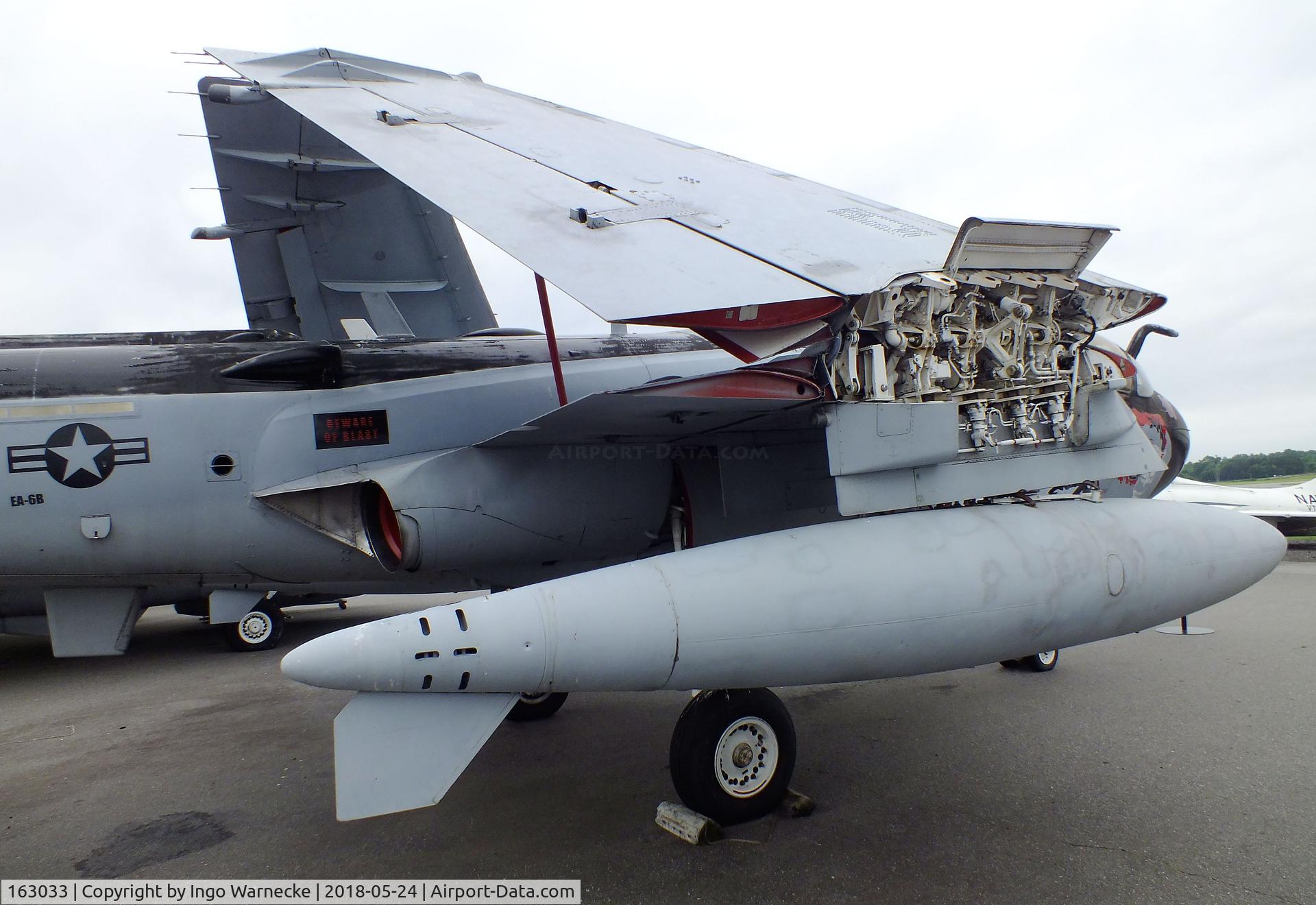 163033, Grumman EA-6B-115-GR Prowler C/N P-126, Grumman EA-6B Prowler at the Hickory Aviation Museum, Hickory NC