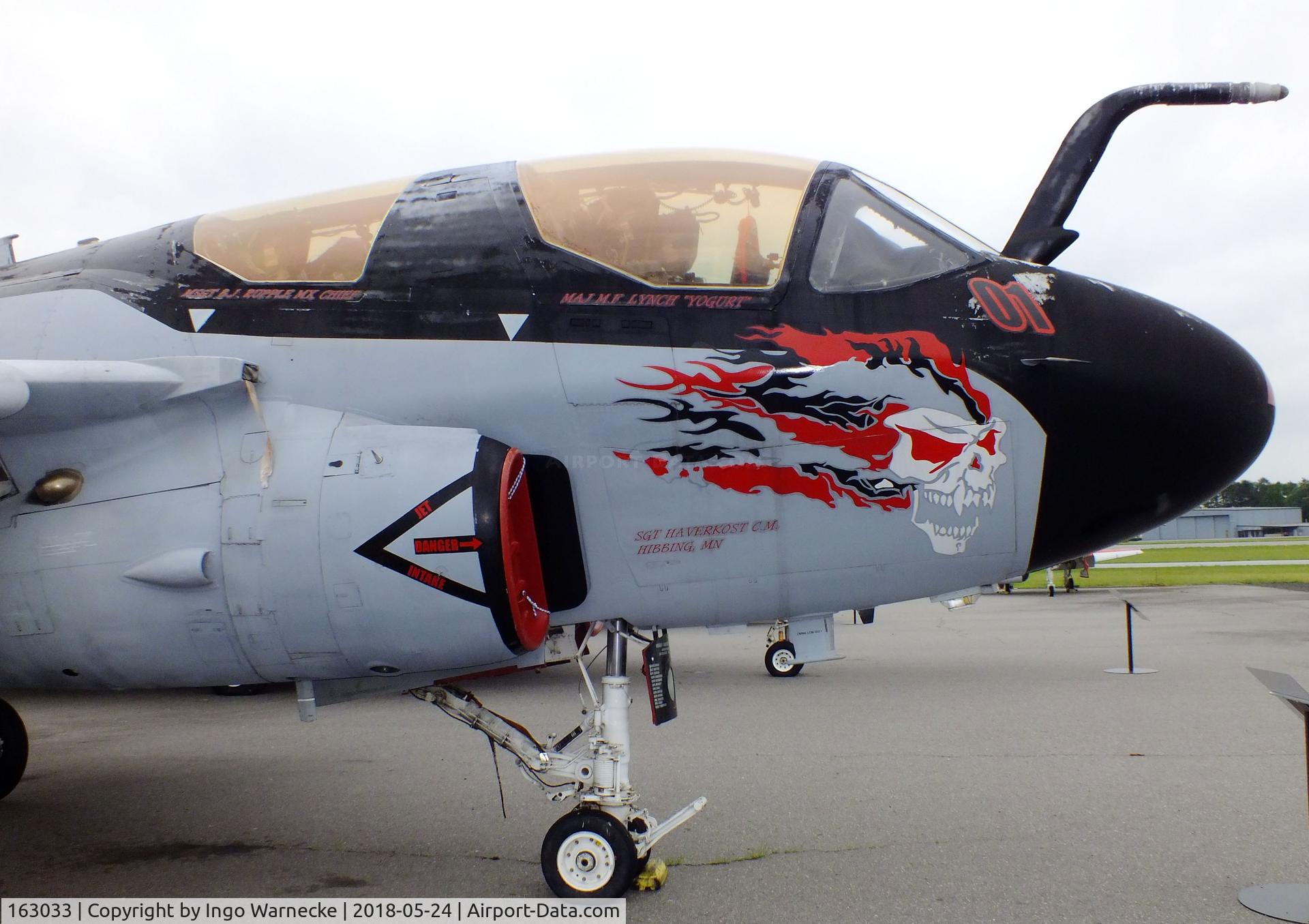 163033, Grumman EA-6B-115-GR Prowler C/N P-126, Grumman EA-6B Prowler at the Hickory Aviation Museum, Hickory NC