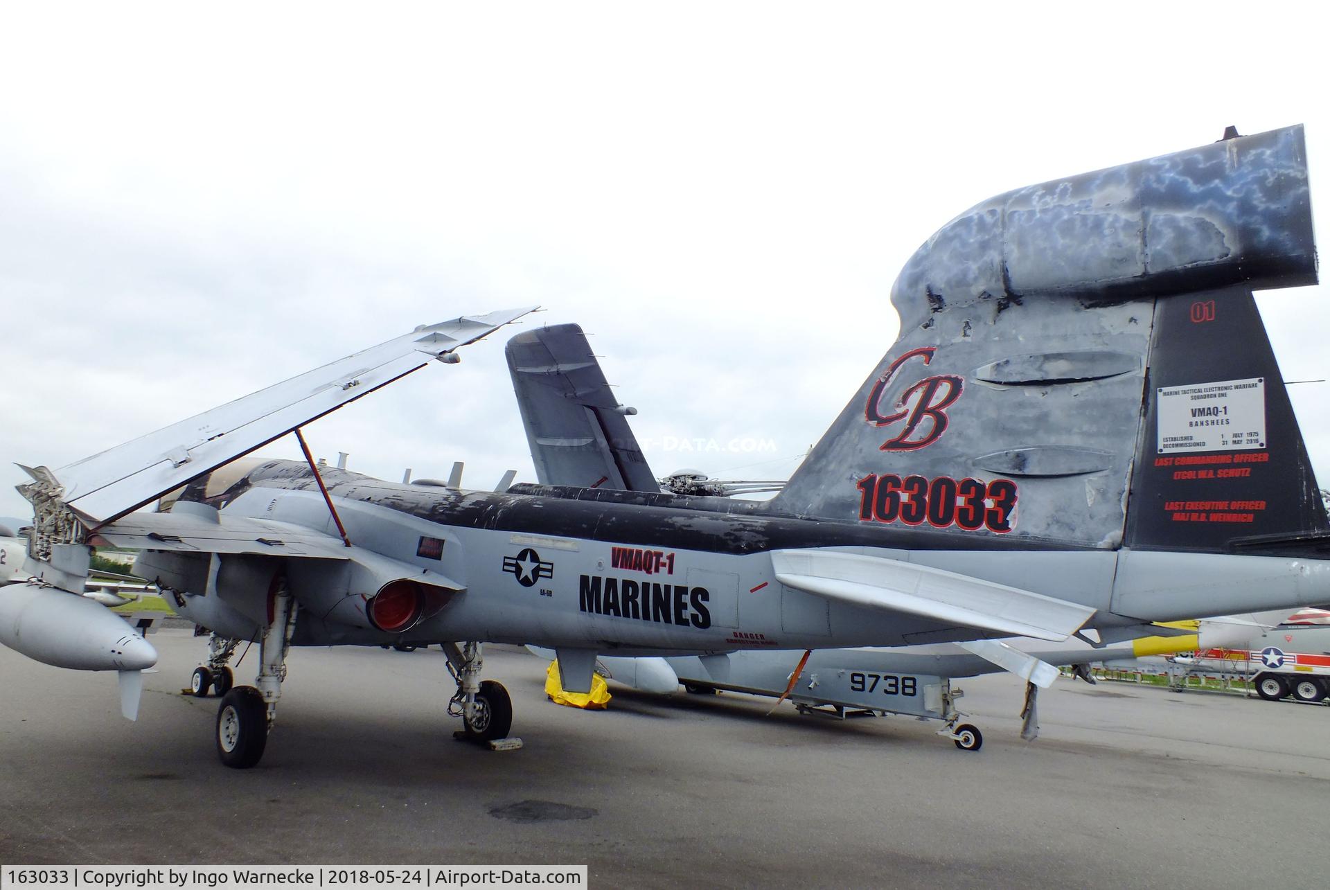 163033, Grumman EA-6B-115-GR Prowler C/N P-126, Grumman EA-6B Prowler at the Hickory Aviation Museum, Hickory NC