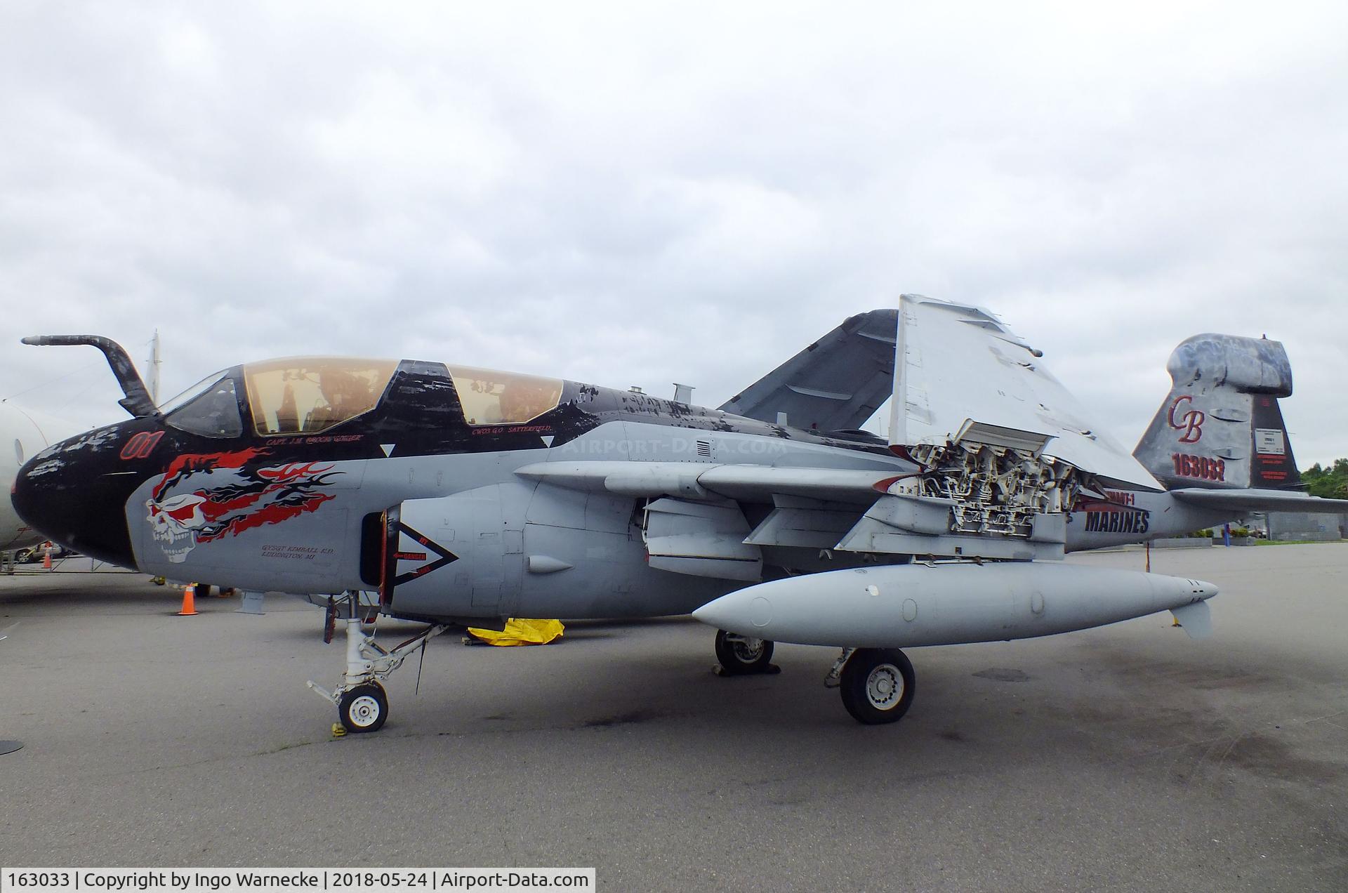 163033, Grumman EA-6B-115-GR Prowler C/N P-126, Grumman EA-6B Prowler at the Hickory Aviation Museum, Hickory NC