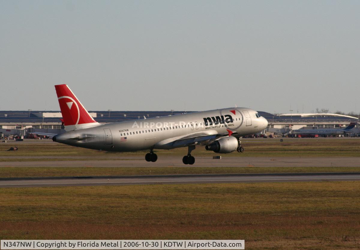 N347NW, 1993 Airbus A320-212 C/N 408, DTW 2006