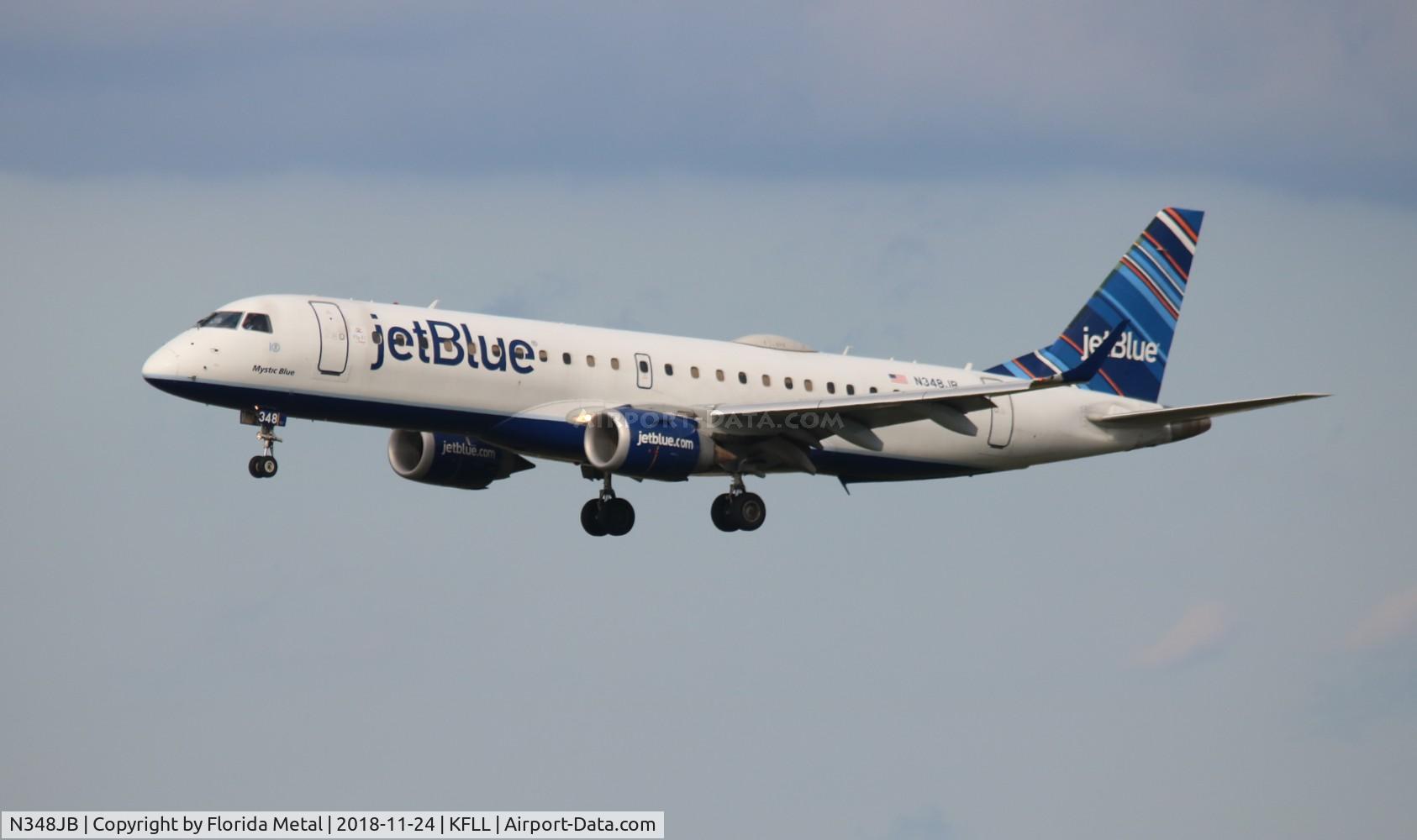 N348JB, 2012 Embraer ERJ-190-100 IGW 190AR C/N 19000511, FLL 2018