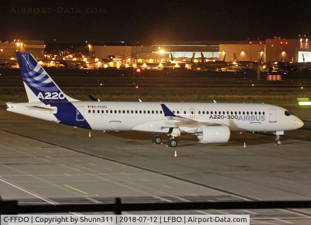 C-FFDO, 2015 Bombardier CSeries CS300 (BD-500-1A11) C/N 55002, Parked at the General Aviation for a night stop...