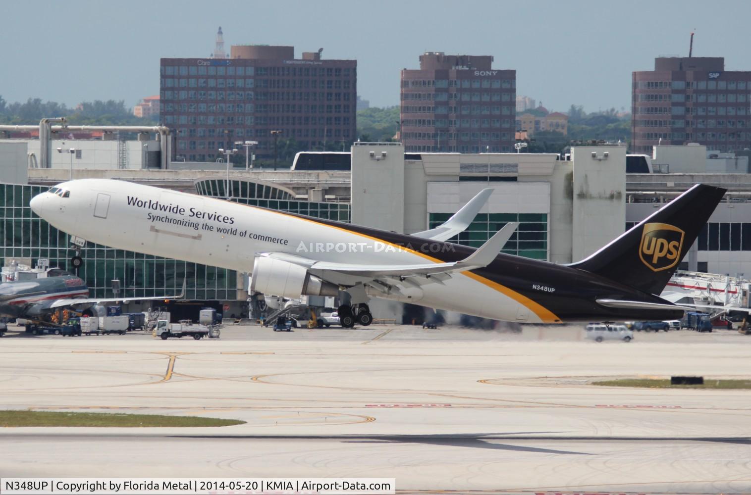 N348UP, 2012 Boeing 767-34A/ER C/N 37872, MIA 2014