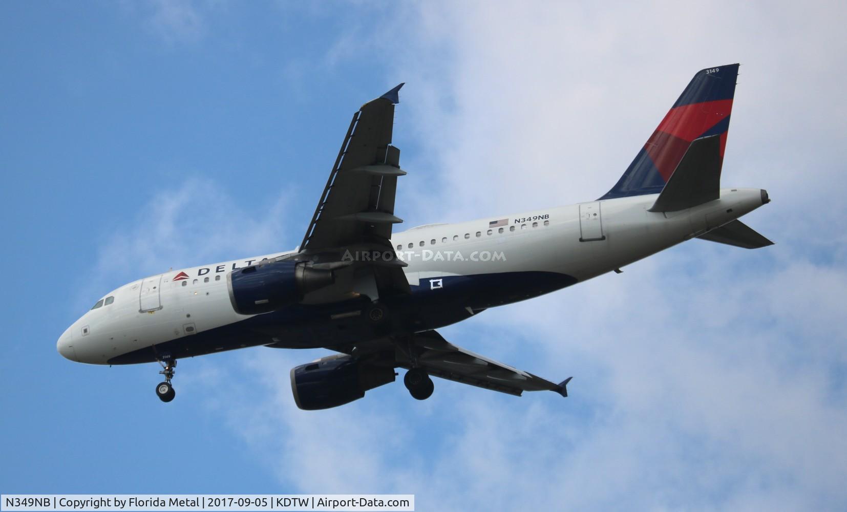 N349NB, 2002 Airbus A319-114 C/N 1815, DTW 2017