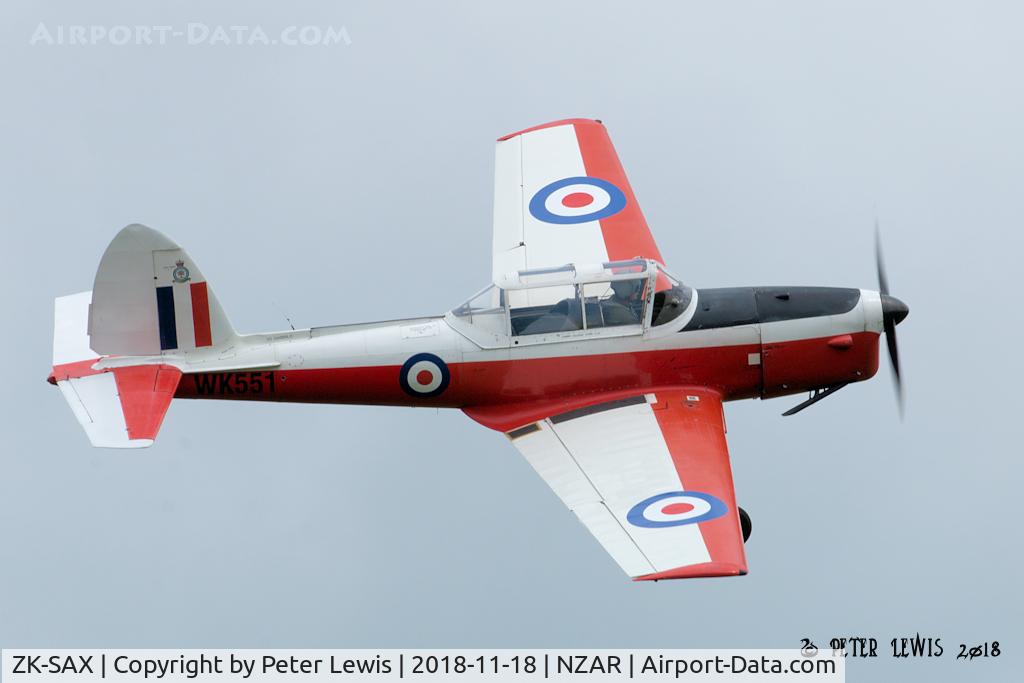 ZK-SAX, De Havilland DHC-1 Chipmunk T.10 C/N C1/0566, Chipmunk Syndicate Ltd., Papakura