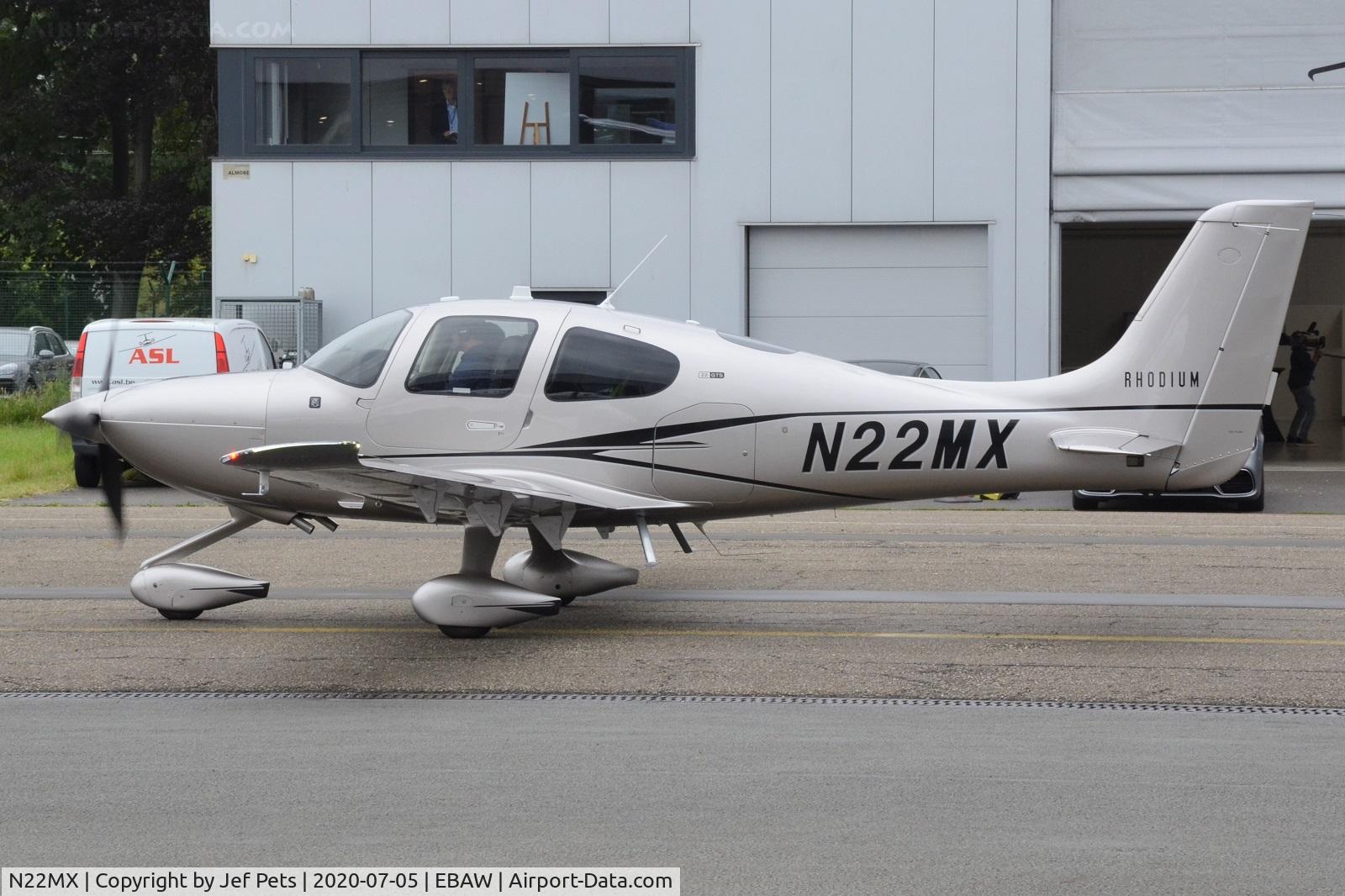 N22MX, 2020 Cirrus SR22 GTS C/N 4904, At Antwerp Airport.