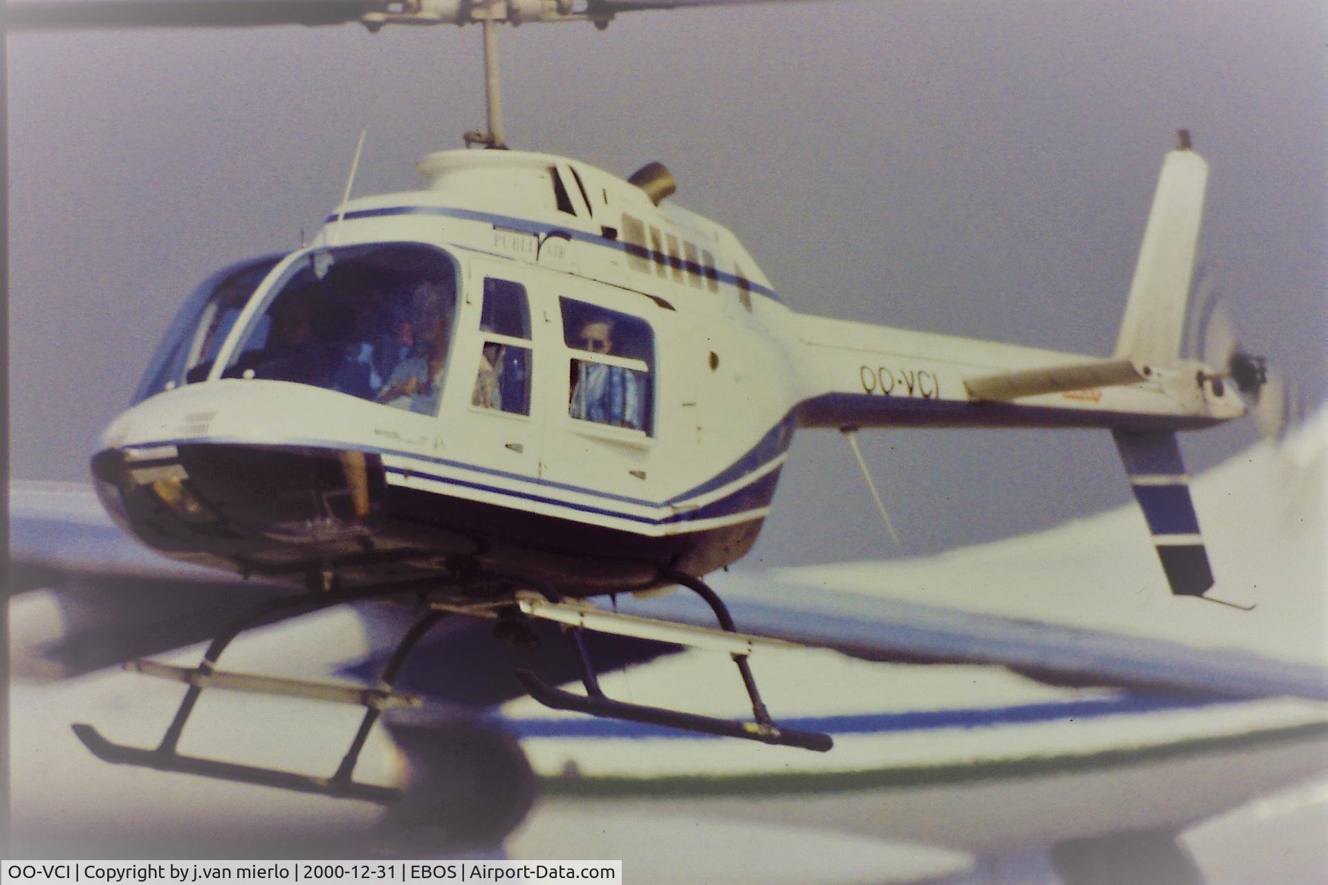 OO-VCI, 1991 Agusta AB-206B JetRanger III C/N 8732, Performing initiation flights at an Ostend Air Show scan/slide