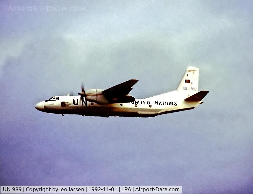 UN 989, 1984 Antonov An-26 C/N 134 05, Las Palmas 1.11.1992