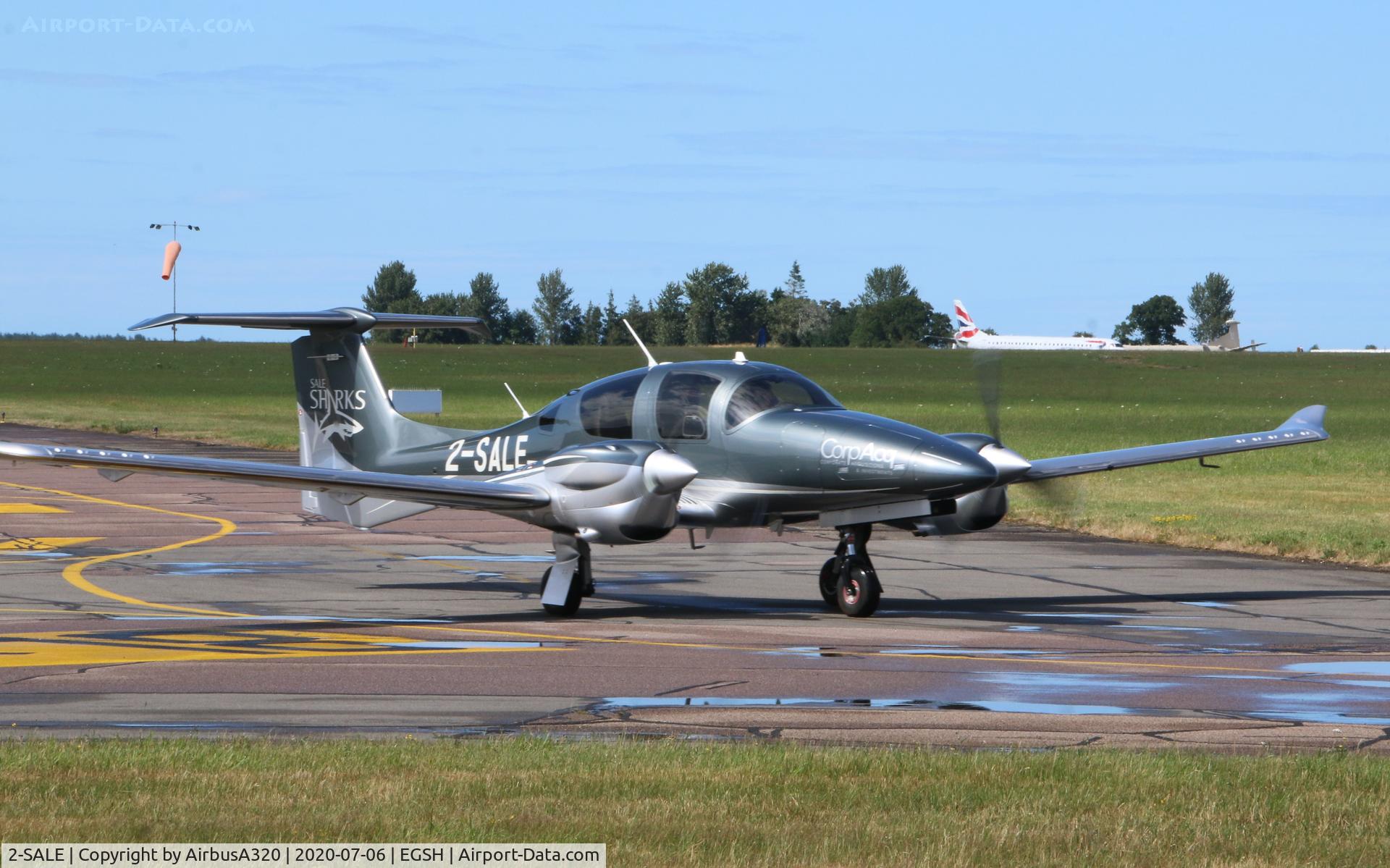 2-SALE, 2017 Diamond DA-62 C/N 62.069, Departing Norwich