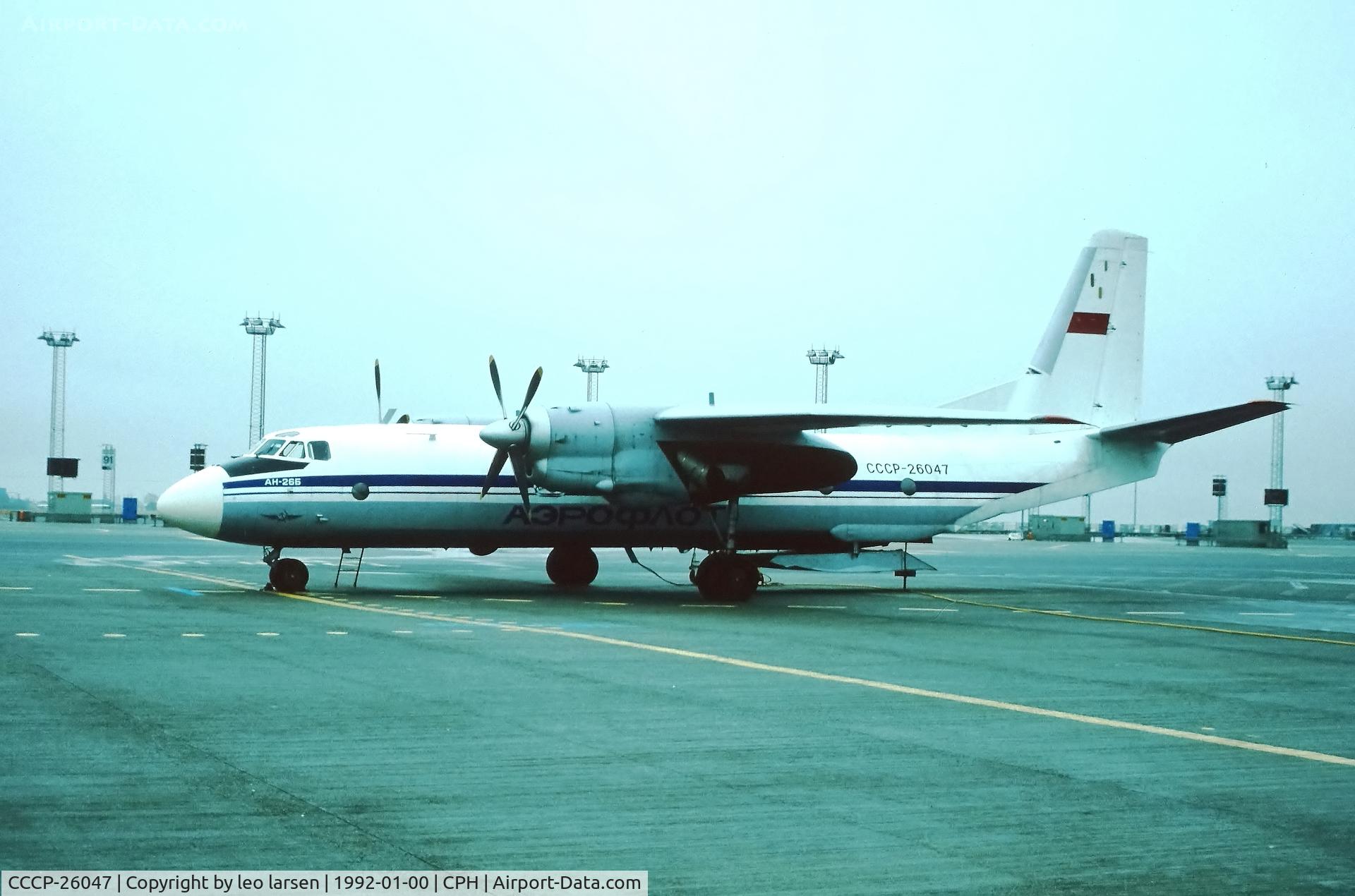 CCCP-26047, 1981 Antonov An-26B C/N 108 10, Copenhagen 1.1992