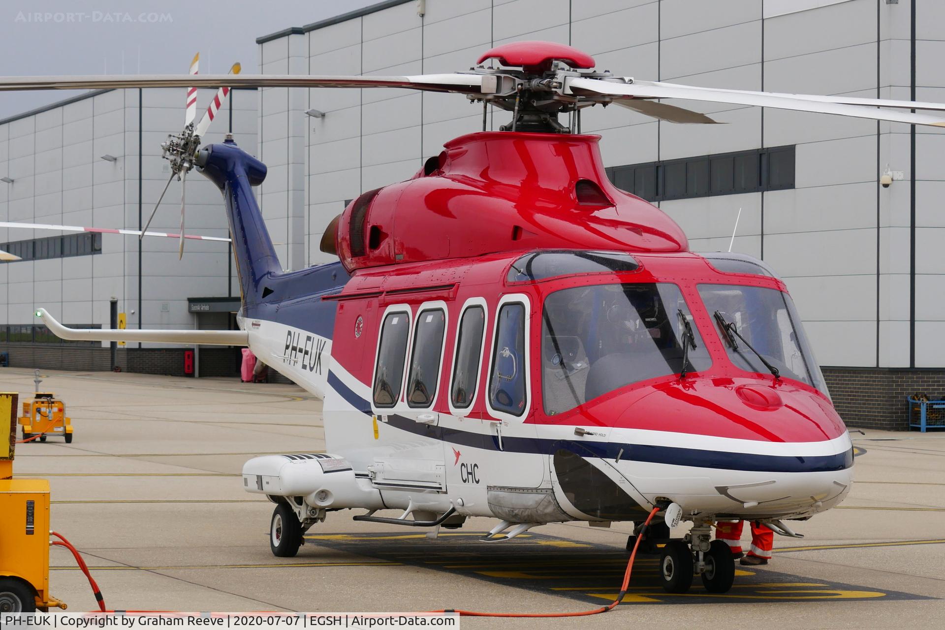 PH-EUK, 2013 AgustaWestland AW-139 C/N 31474, Parked at Norwich.