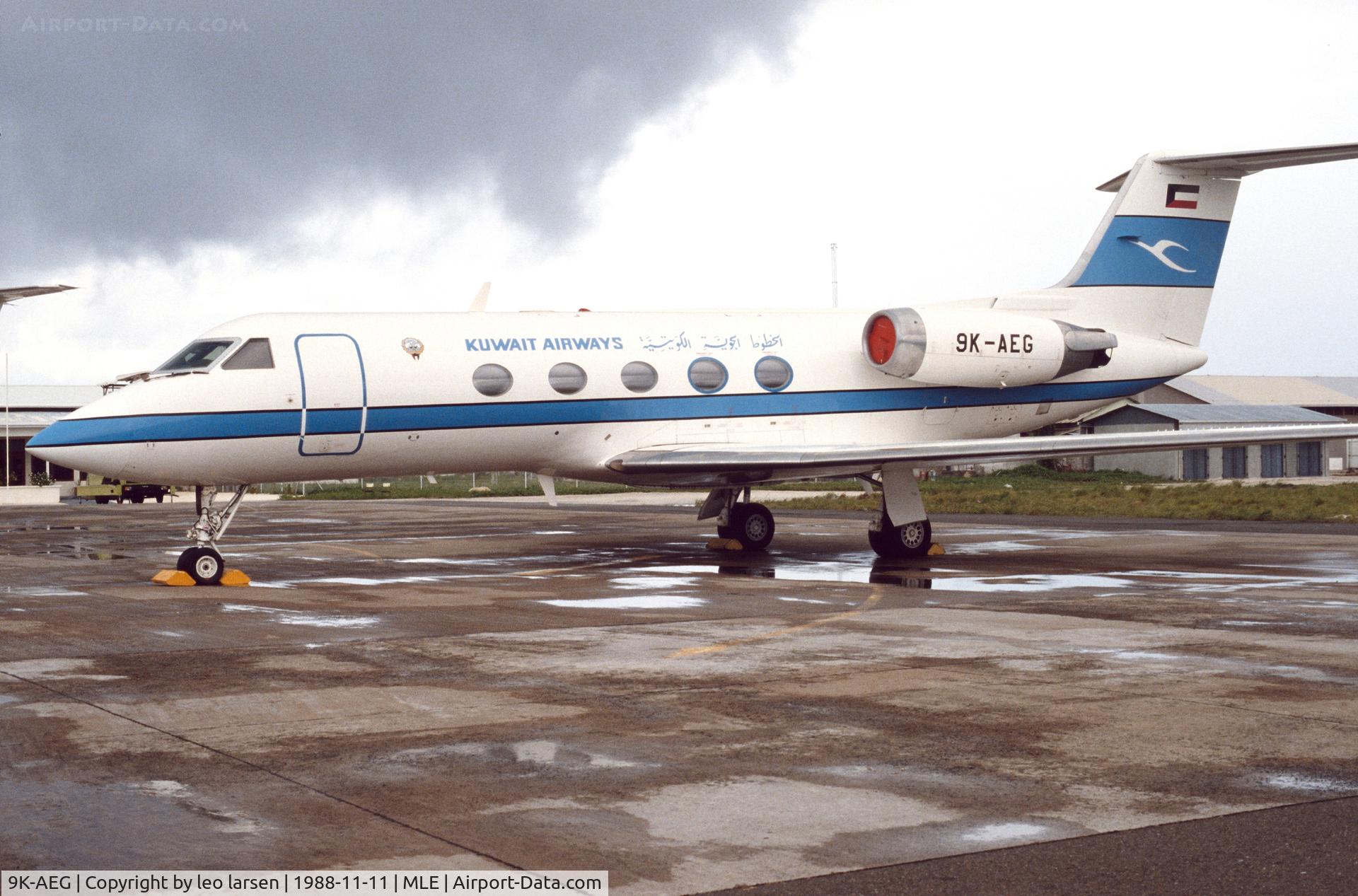 9K-AEG, 1983 Gulfstream Aerospace G-1159A Gulfstream III C/N 408, Male 11.11.1988