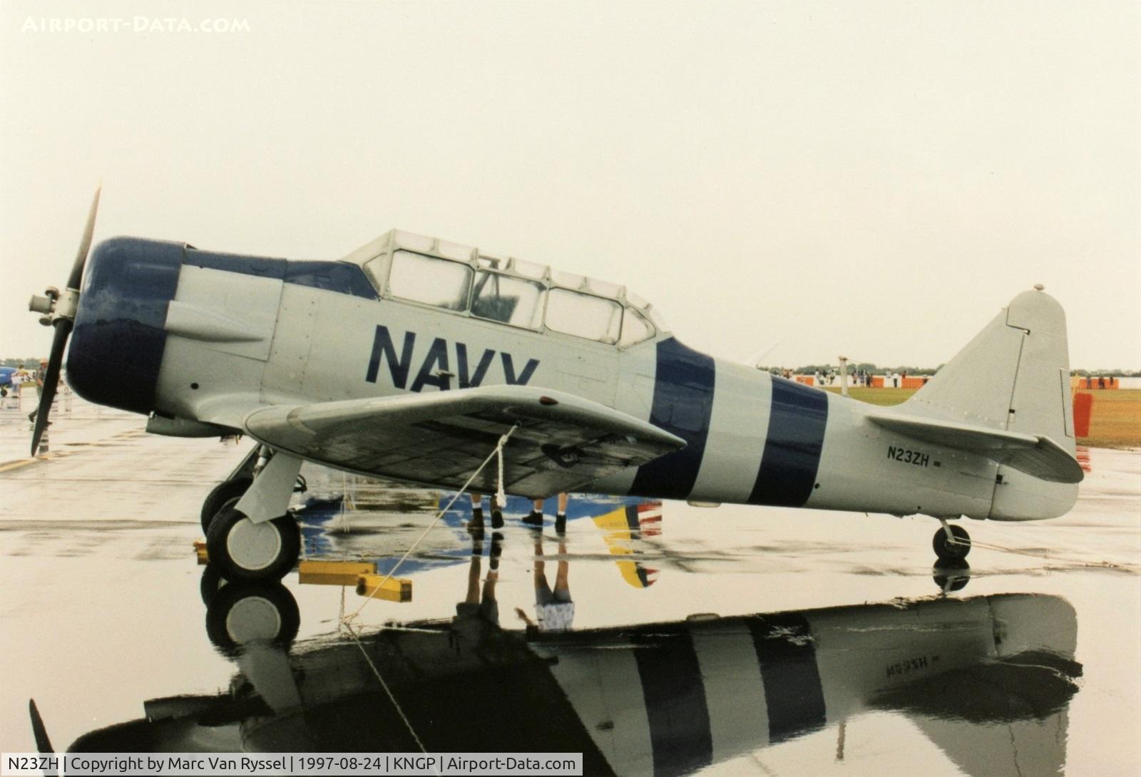 N23ZH, North American SNJ-5 Texan C/N 84968, At Corpus Christi, Texas.