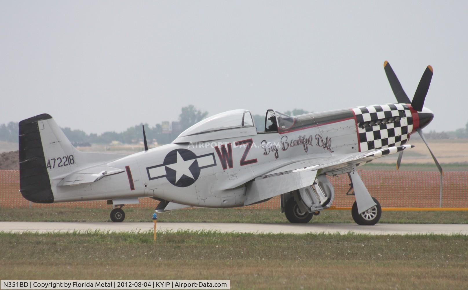 N351BD, 1944 North American F-51D Mustang C/N 44-85634, TOM 2012