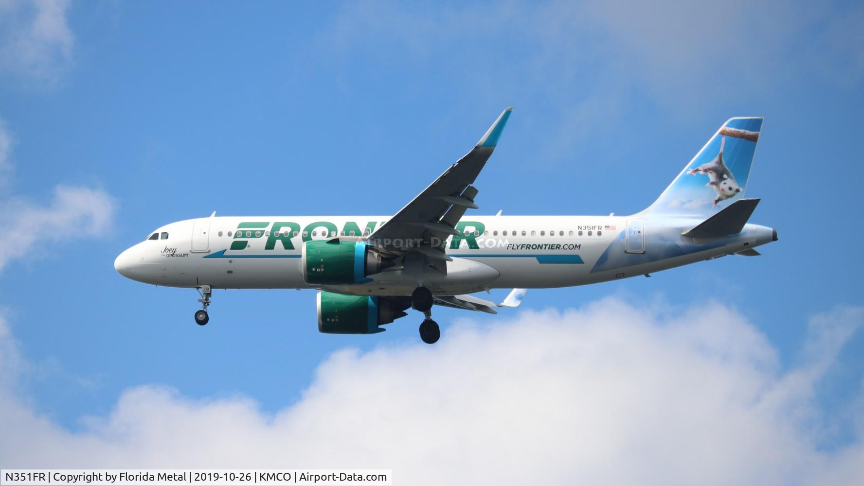 N351FR, 2019 Airbus A320-251N C/N 8913, MCO 2019