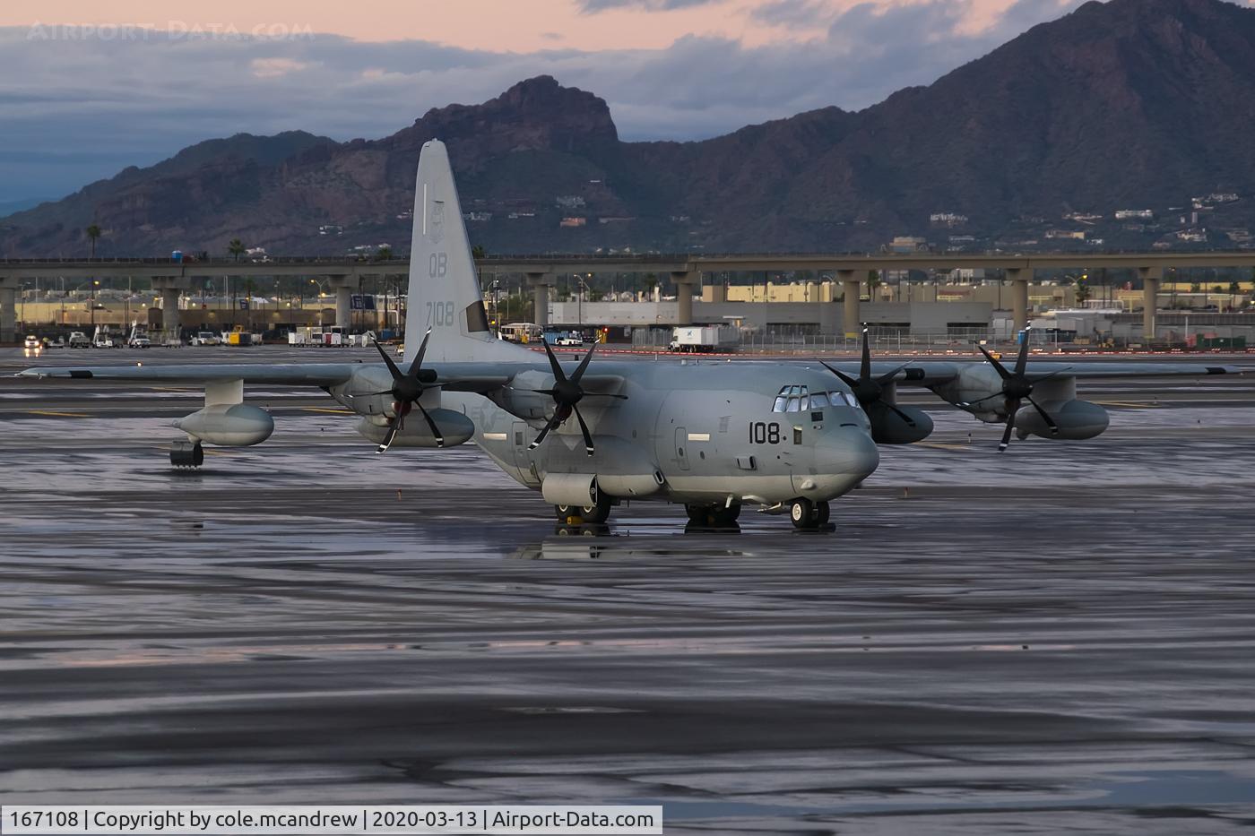 167108, 2006 Lockheed Martin KC-130J Hercules C/N 382-5577, 167108 resting at PHX