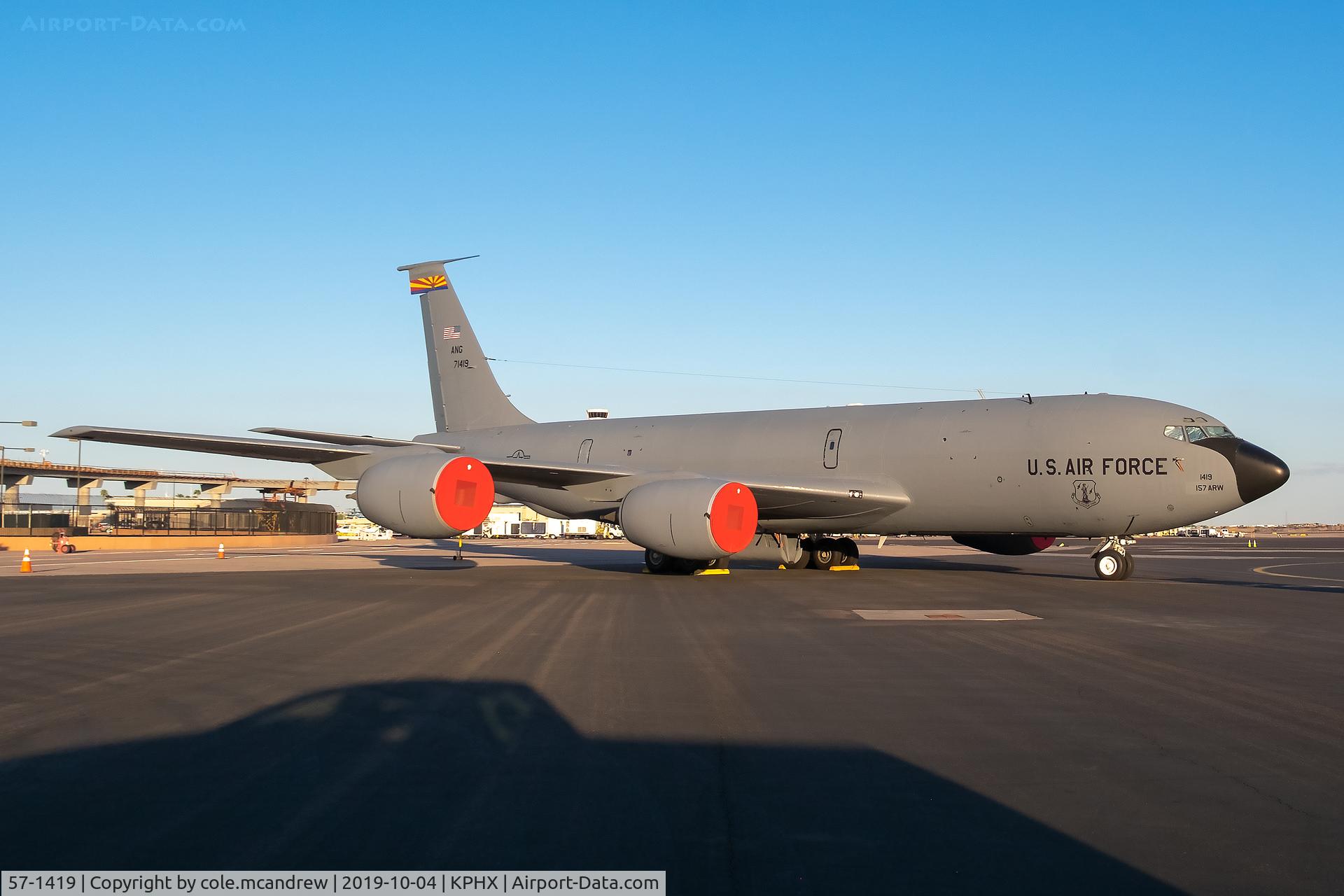 57-1419, 1957 Boeing KC-135R Stratotanker C/N 17490, Resting at East Cargo Pads