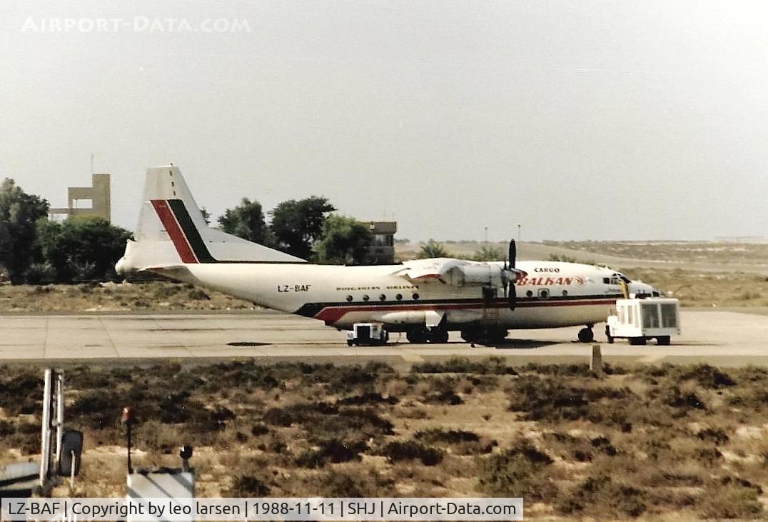 LZ-BAF, 1964 Antonov An-12B C/N 402408, Shajah 11.11.1988