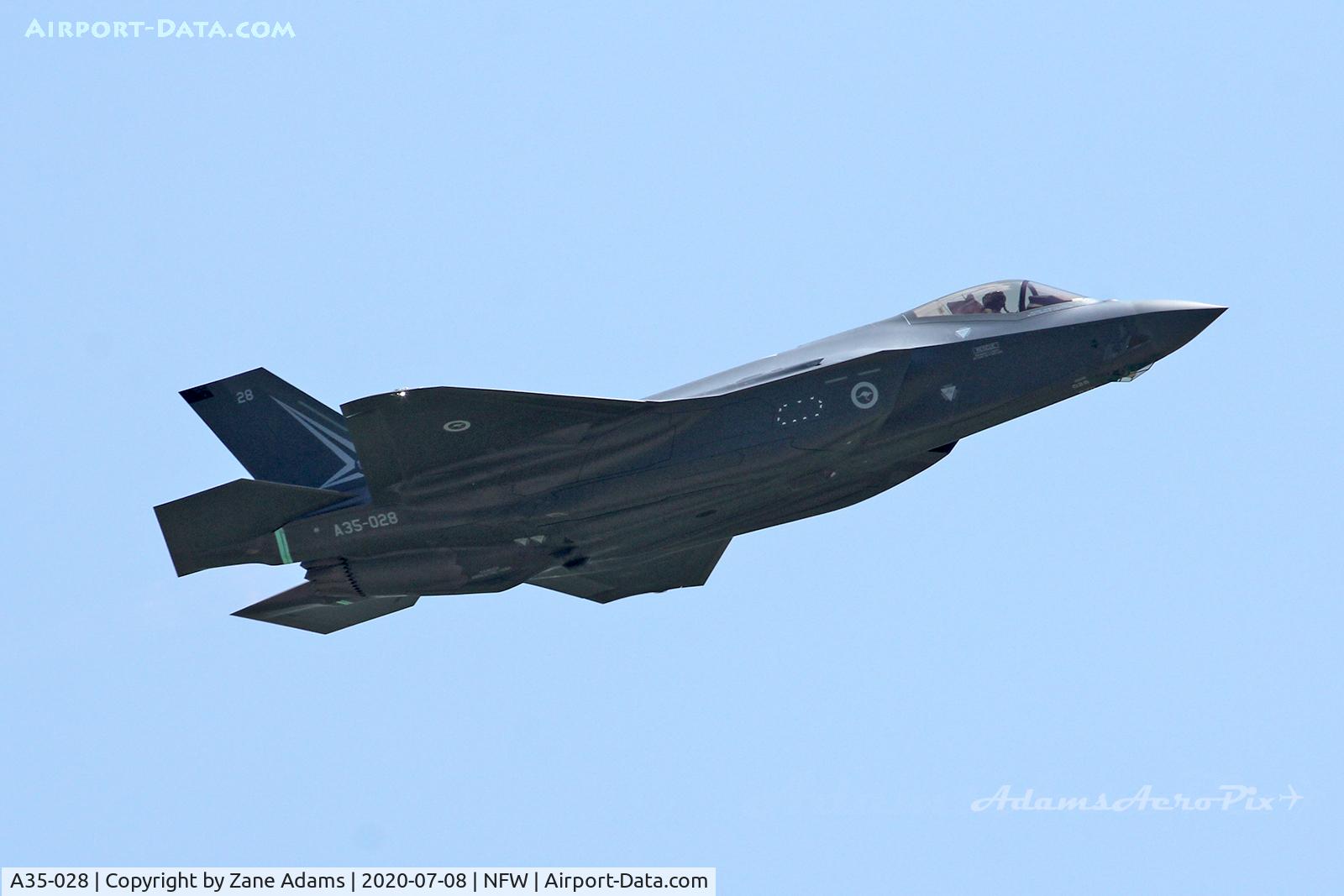 A35-028, 2020 Lockheed Martin F-35A C/N AU-28, Australian F-35A departing NAS Fort Worth on a factory test flight