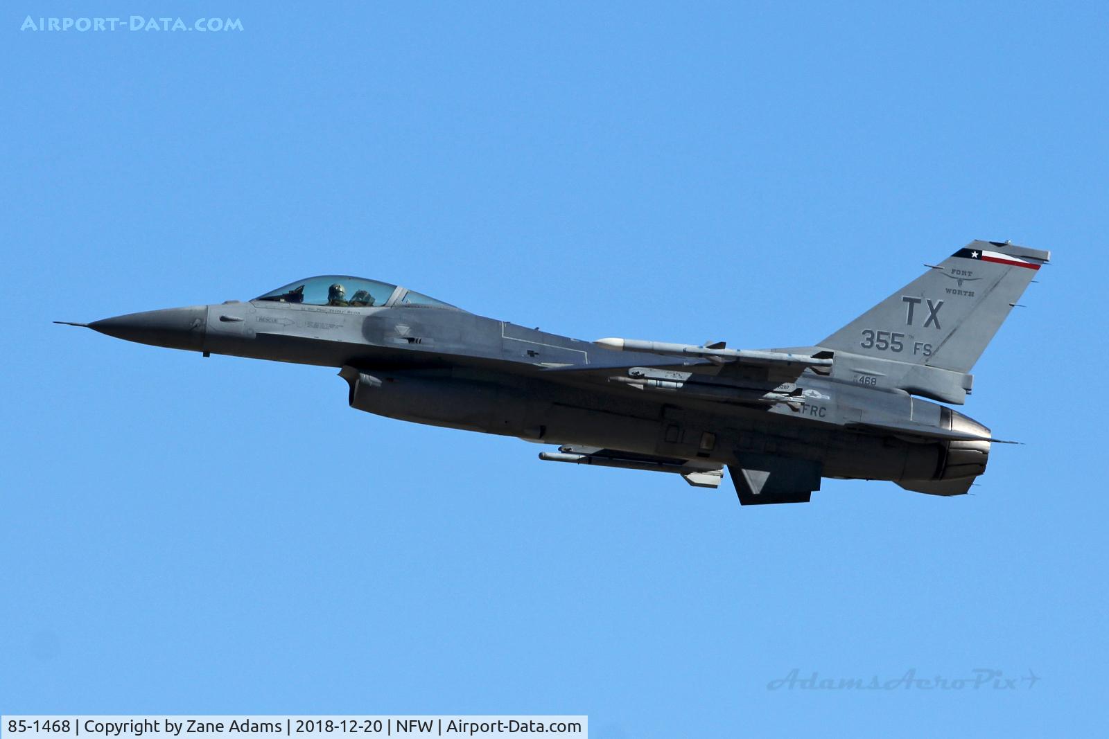 85-1468, 1986 General Dynamics F-16C Fighting Falcon C/N 5C-248, Departing NASJRB Fort Worth