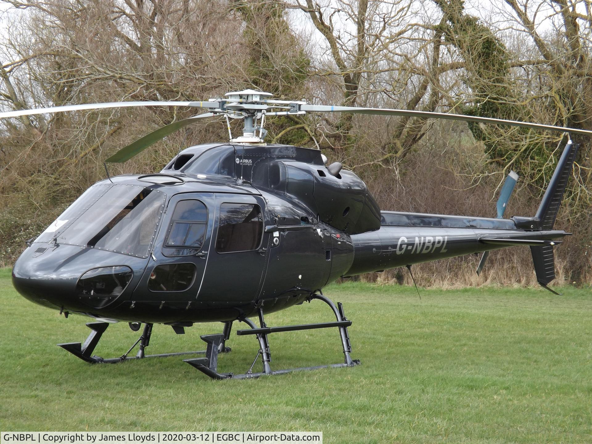 G-NBPL, 1991 Aérospatiale AS-355F-2 Ecureuil 2 C/N 5483, Parked up at Cheltenham Helipad.