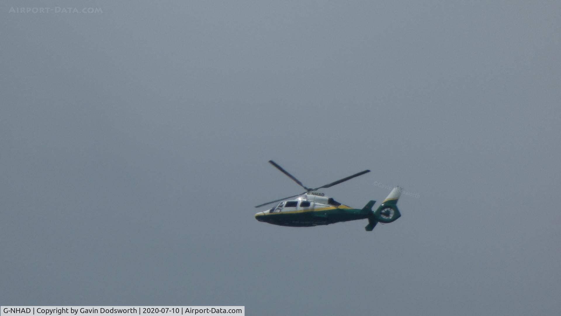 G-NHAD, 2015 Airbus Helicopters AS-365N-3+ Dauphin C/N 6979, Over Darlington on July 10th 2020