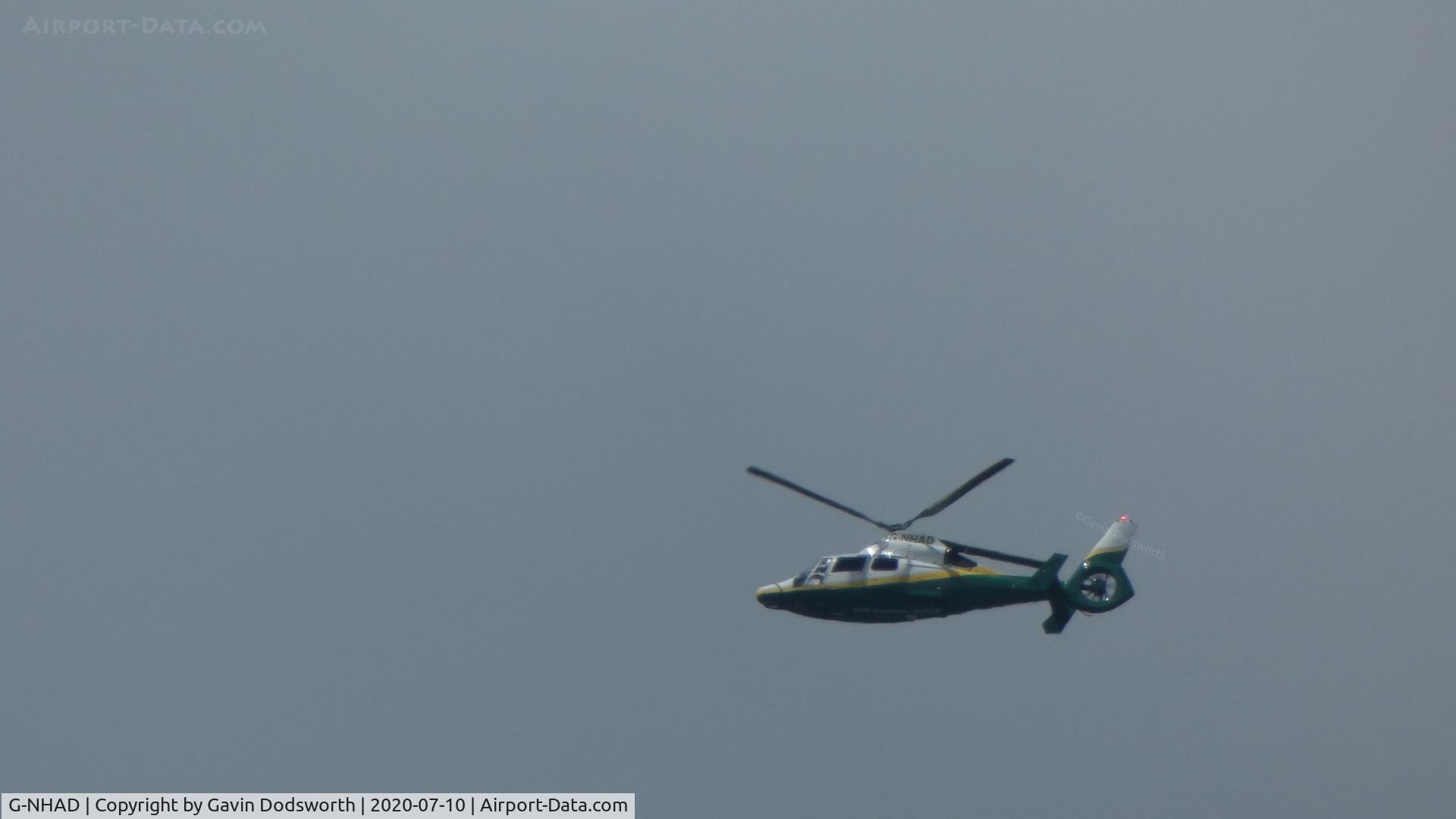 G-NHAD, 2015 Airbus Helicopters AS-365N-3+ Dauphin C/N 6979, Over Darlington on July 10th 2020