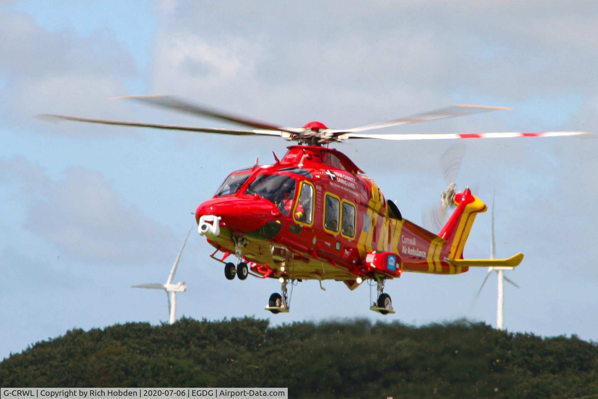 G-CRWL, 2019 Leonardo AW-169 C/N 69100, RTB Newquay