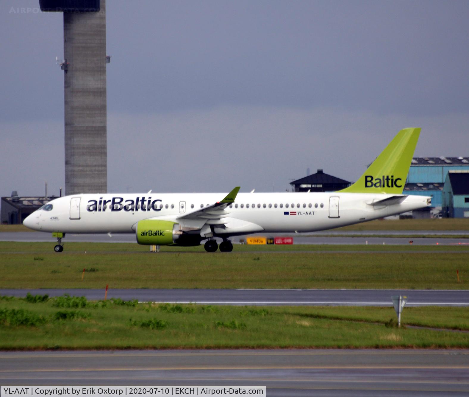 YL-AAT, 2019 Airbus A220-300 C/N 55055, YL-AAT landed rw 22L