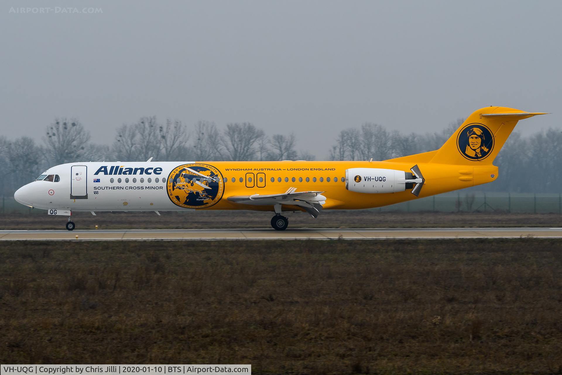 VH-UQG, 1994 Fokker 100 (F-28-0100) C/N 11520, Alliance Airlines
