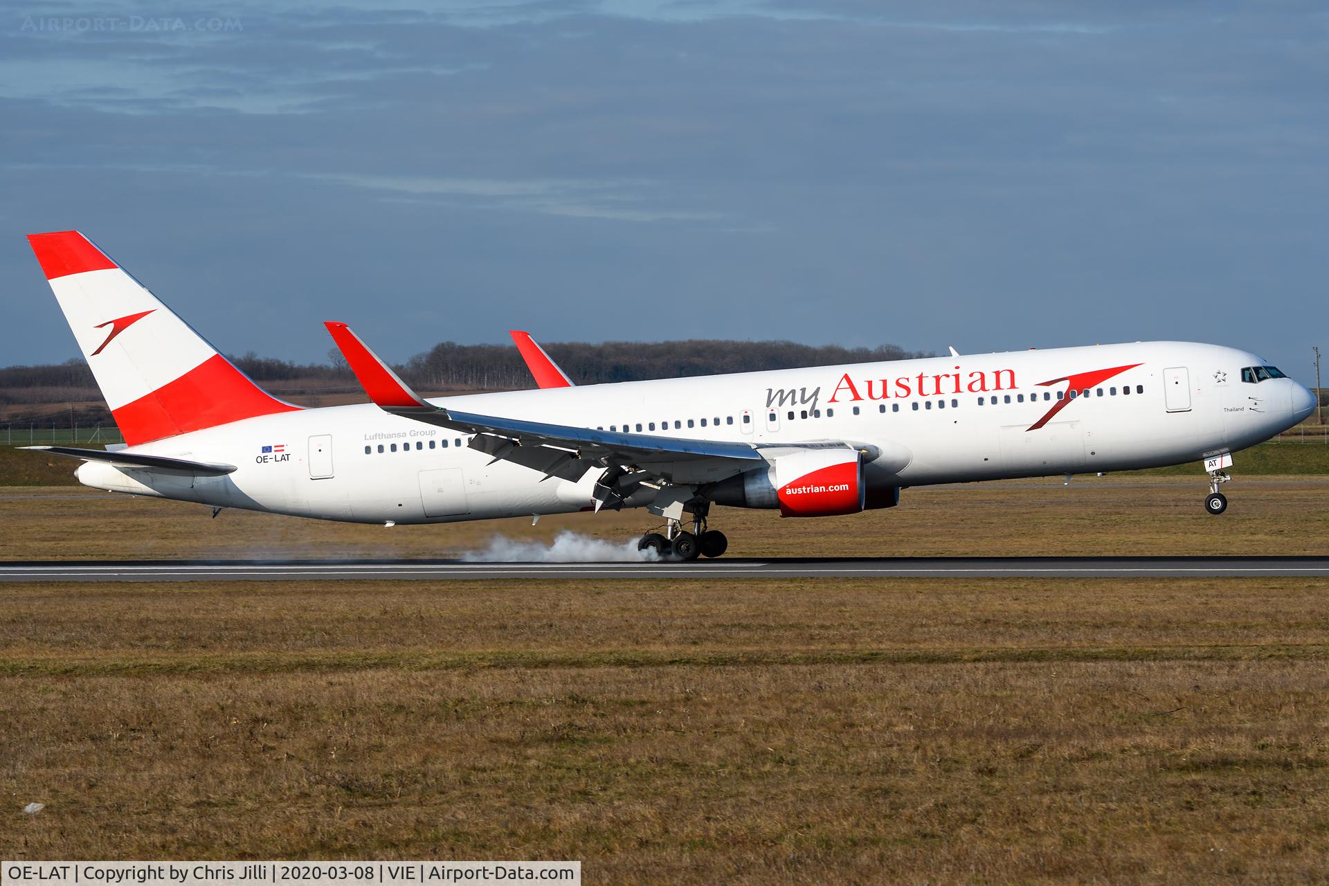 OE-LAT, 1991 Boeing 767-31A C/N 25273, Austrian Airlines