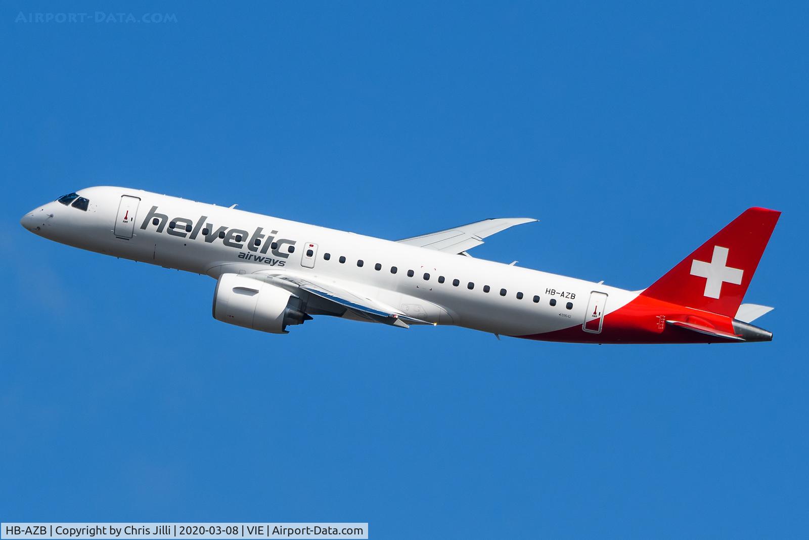 HB-AZB, 2019 Embraer 190-E2 (ERJ-190-300) C/N 19020026, Helvetic Airways