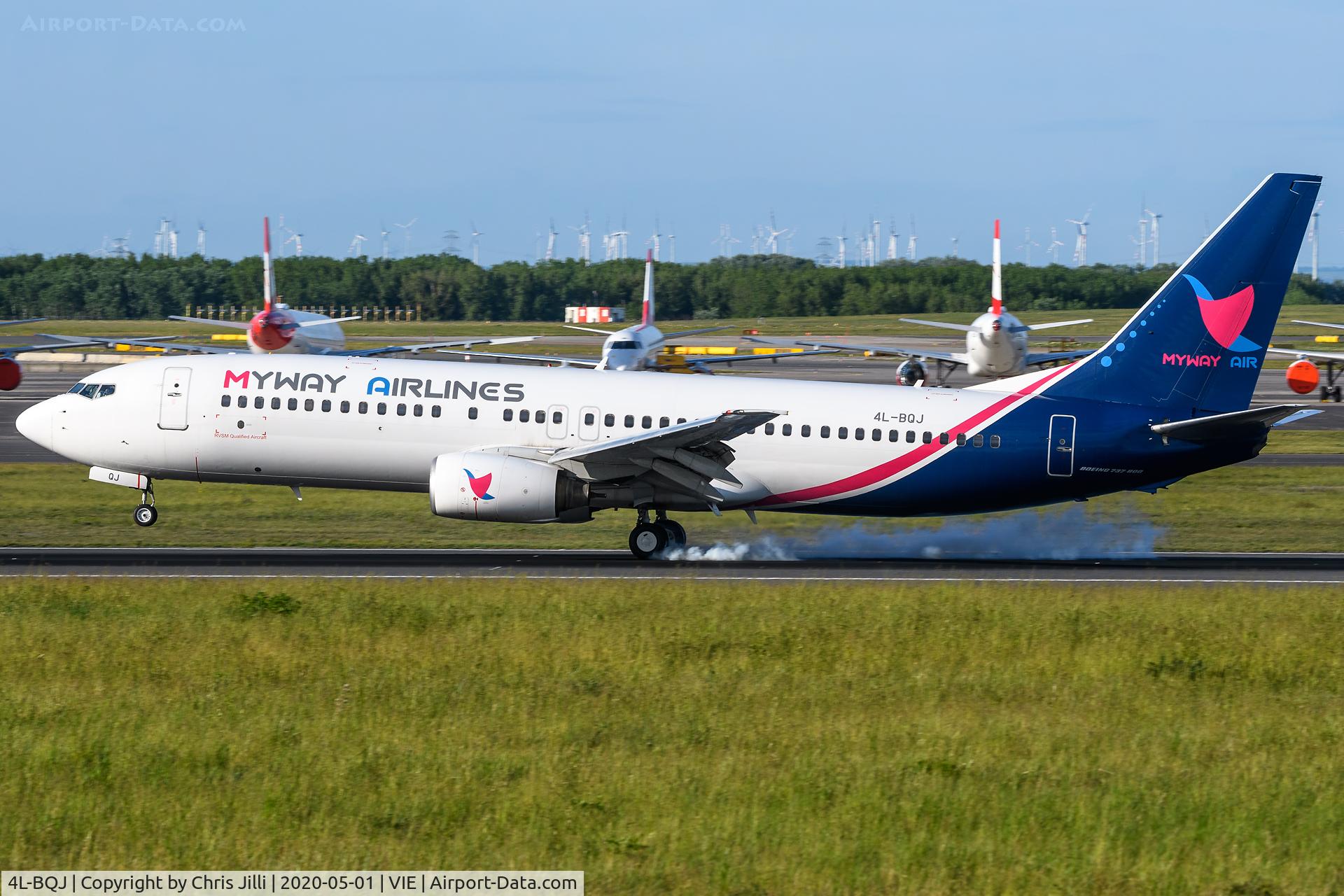 4L-BQJ, 2007 Boeing 737-8AL C/N 35075, Myway Airlines