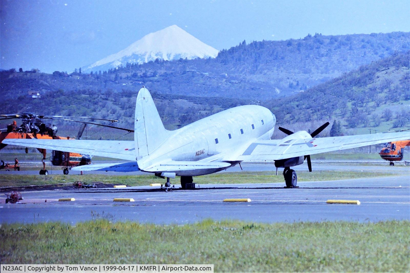 N23AC, 1961 Curtiss C-46F Commando C/N 22451, at Medford OR KMFR