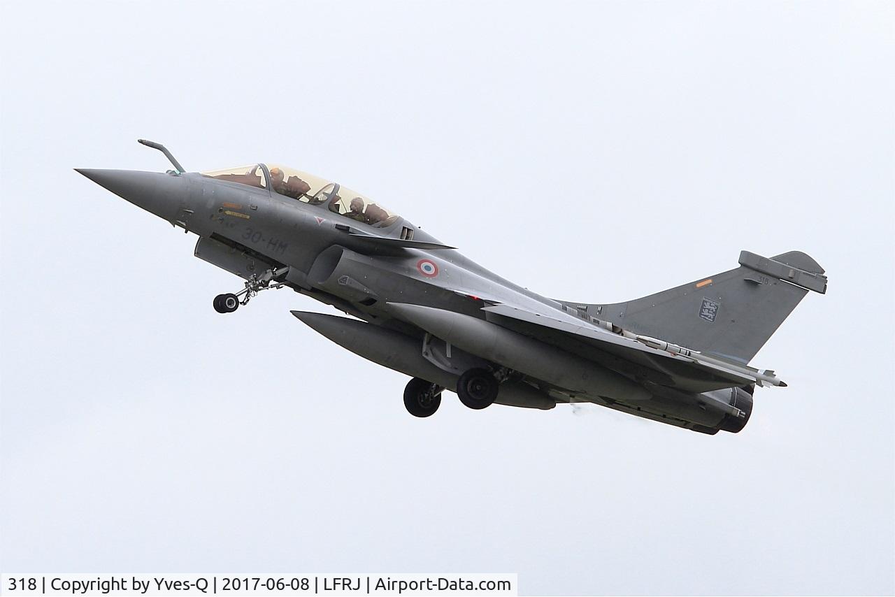 318, Dassault Rafale B C/N 318, Dassault Rafale M, Take off rwy 08, Landivisiau naval air base (LFRJ) Tiger Meet 2017