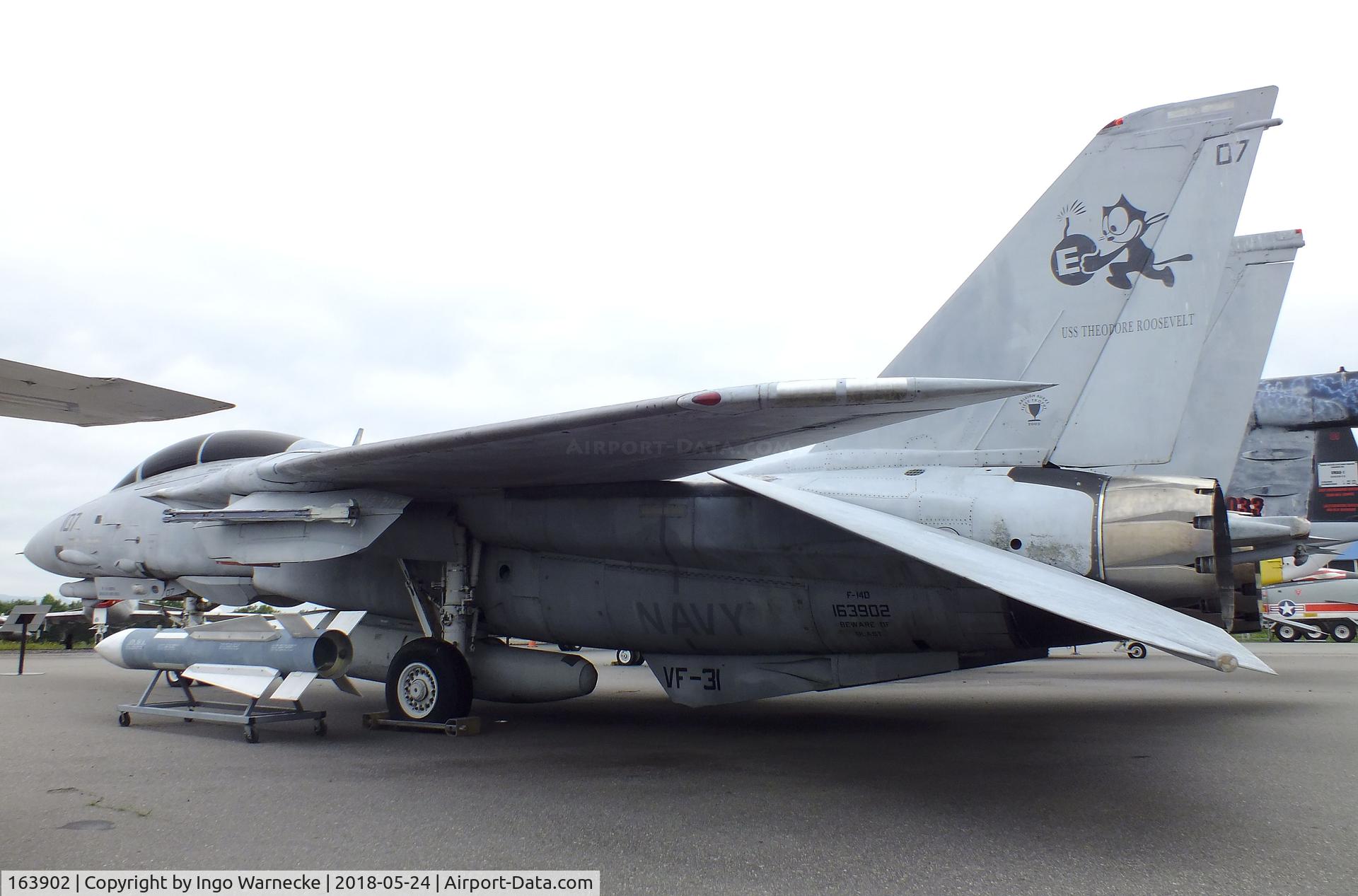 163902, Grumman F-14D Tomcat C/N 612/D-17, Grumman F-14D Tomcat at the Hickory Aviation Museum, Hickory NC