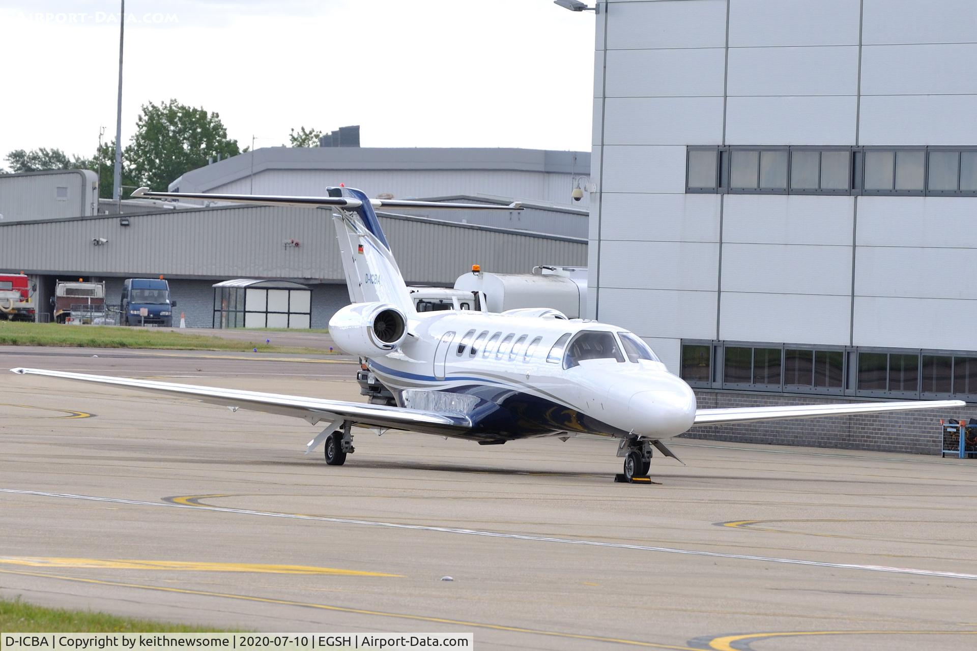 D-ICBA, 2004 Cessna 525A CitationJet CJ2 C/N 525A-0204, Arrived at Norwich from Amsterdam.